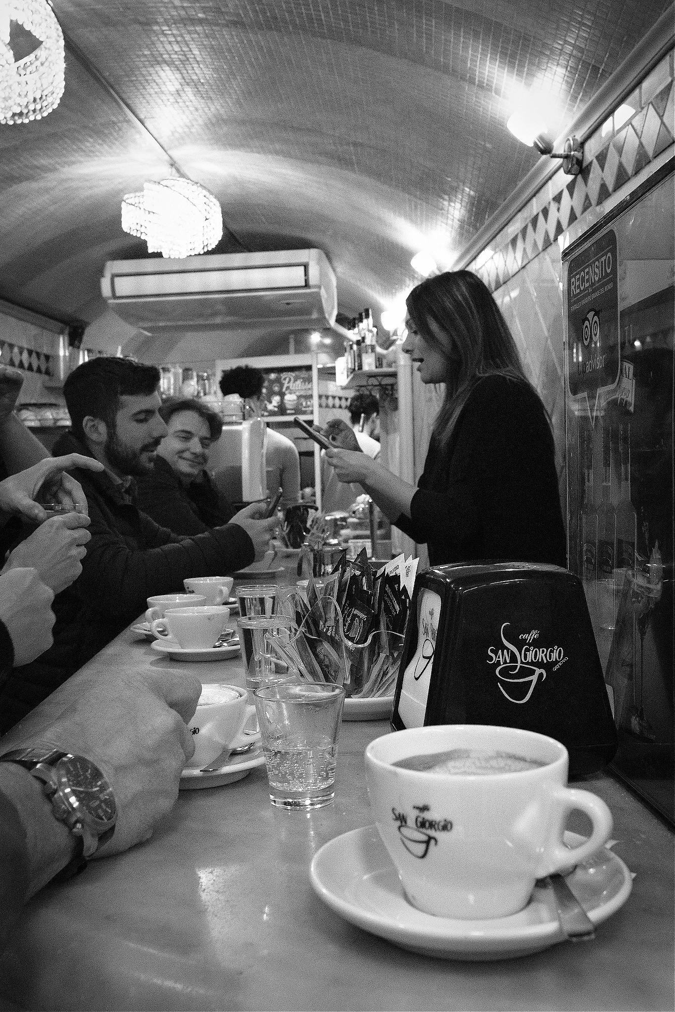 Early morning cafe, Genoa