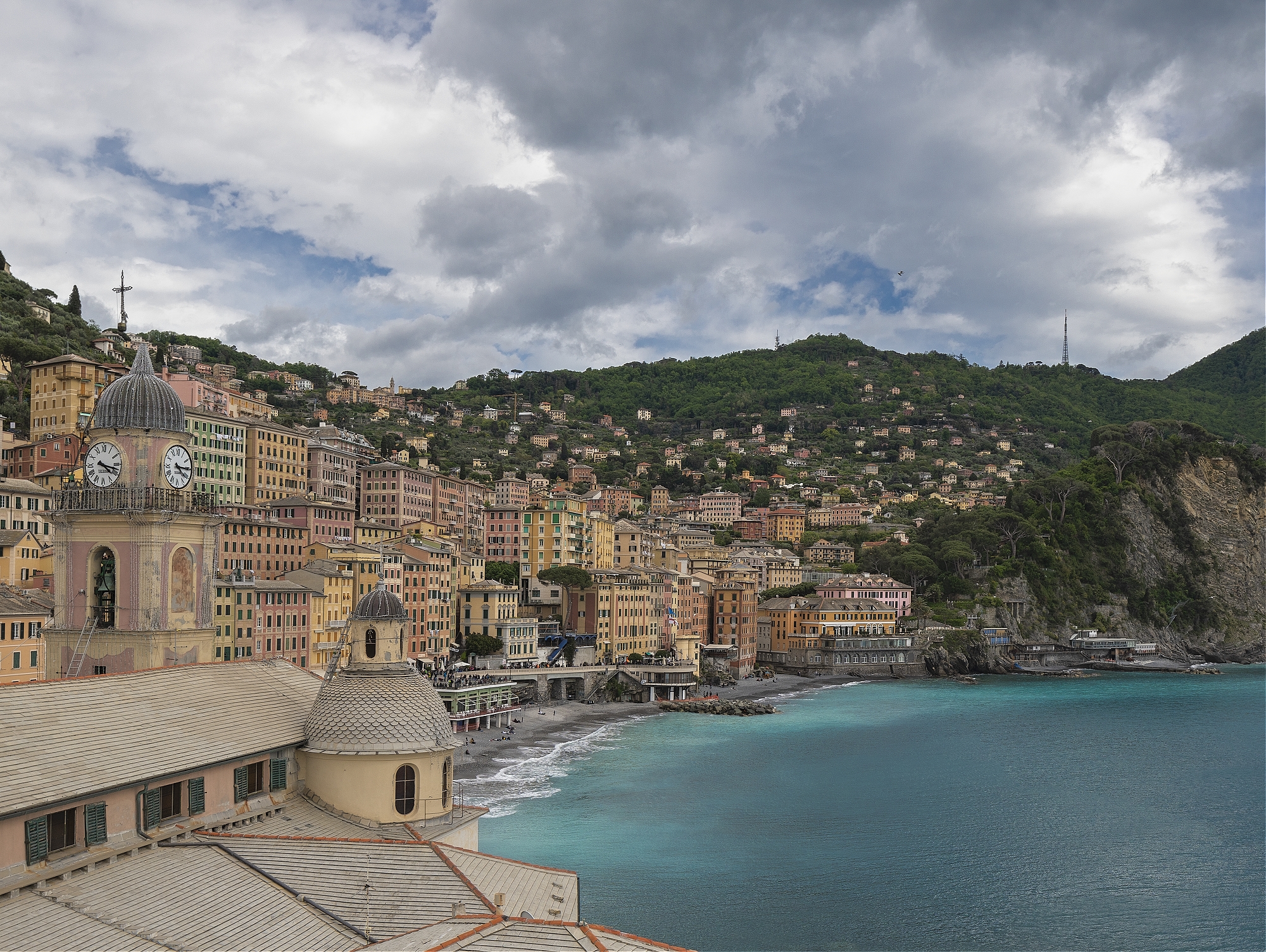 A panoramic view of Camogli, Liguria 