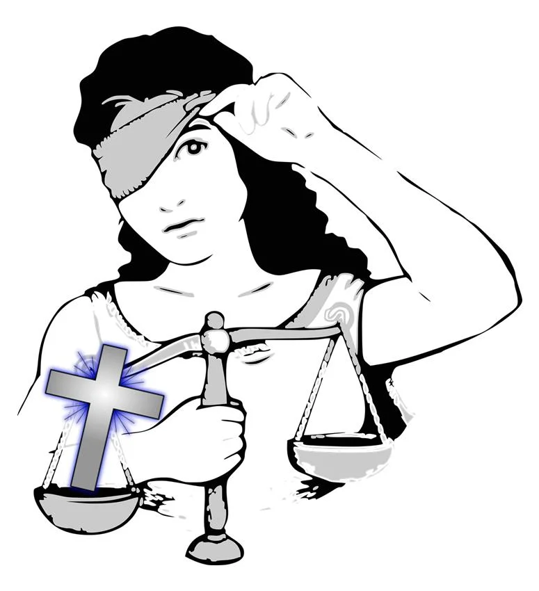 Justice weighs the claims, and gives extra weight to religion.