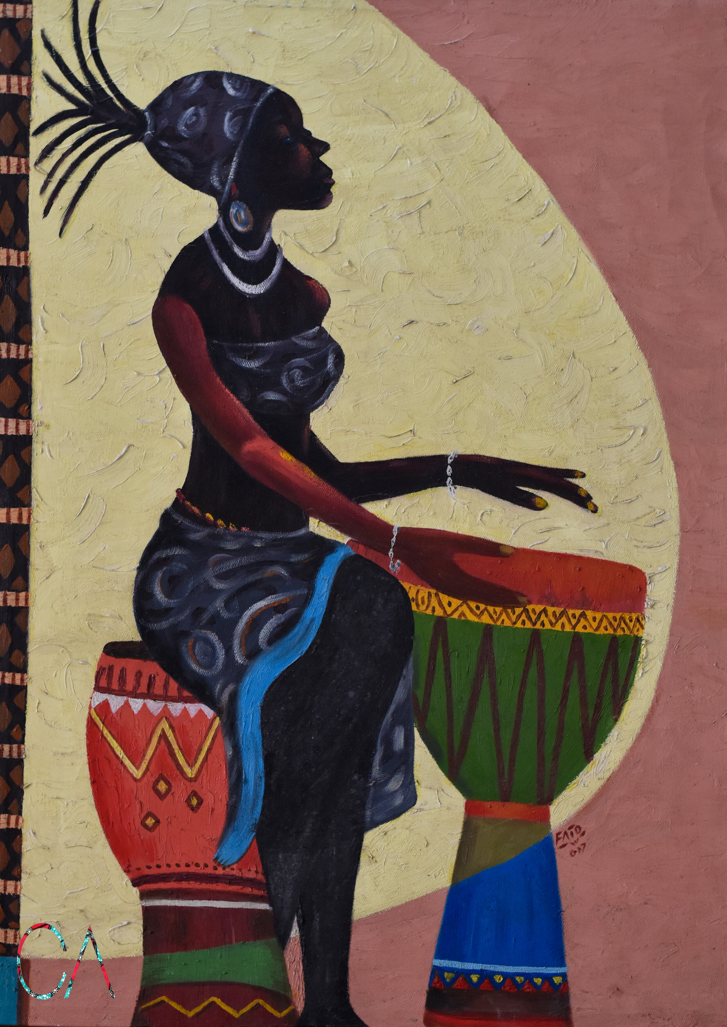 AFRICAN BEAUTY, 23x38 inches $250