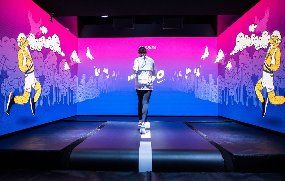 Nike House of Go - physical installation with kinects and treadmill - TouchDesigner &amp; Unity