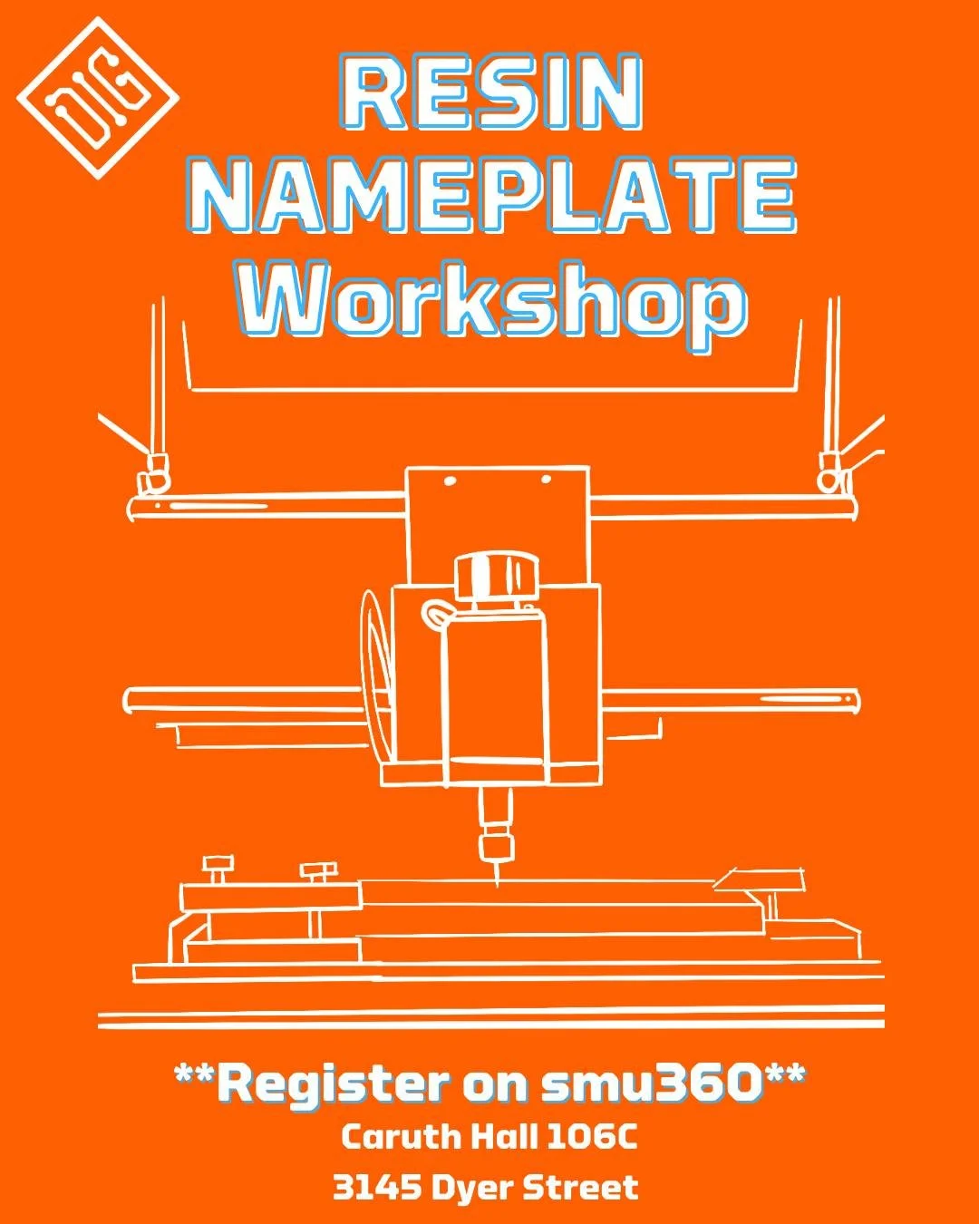 Thursday Dec 04, 2025 3:00-5:00

Register: https://cglink.me/2vb/r388489

Join us at The DIG for another great workshop! In this hands-on workshop, you will learn how to use our Carvey CNC router to create your own custom nameplate.

Our experienced 