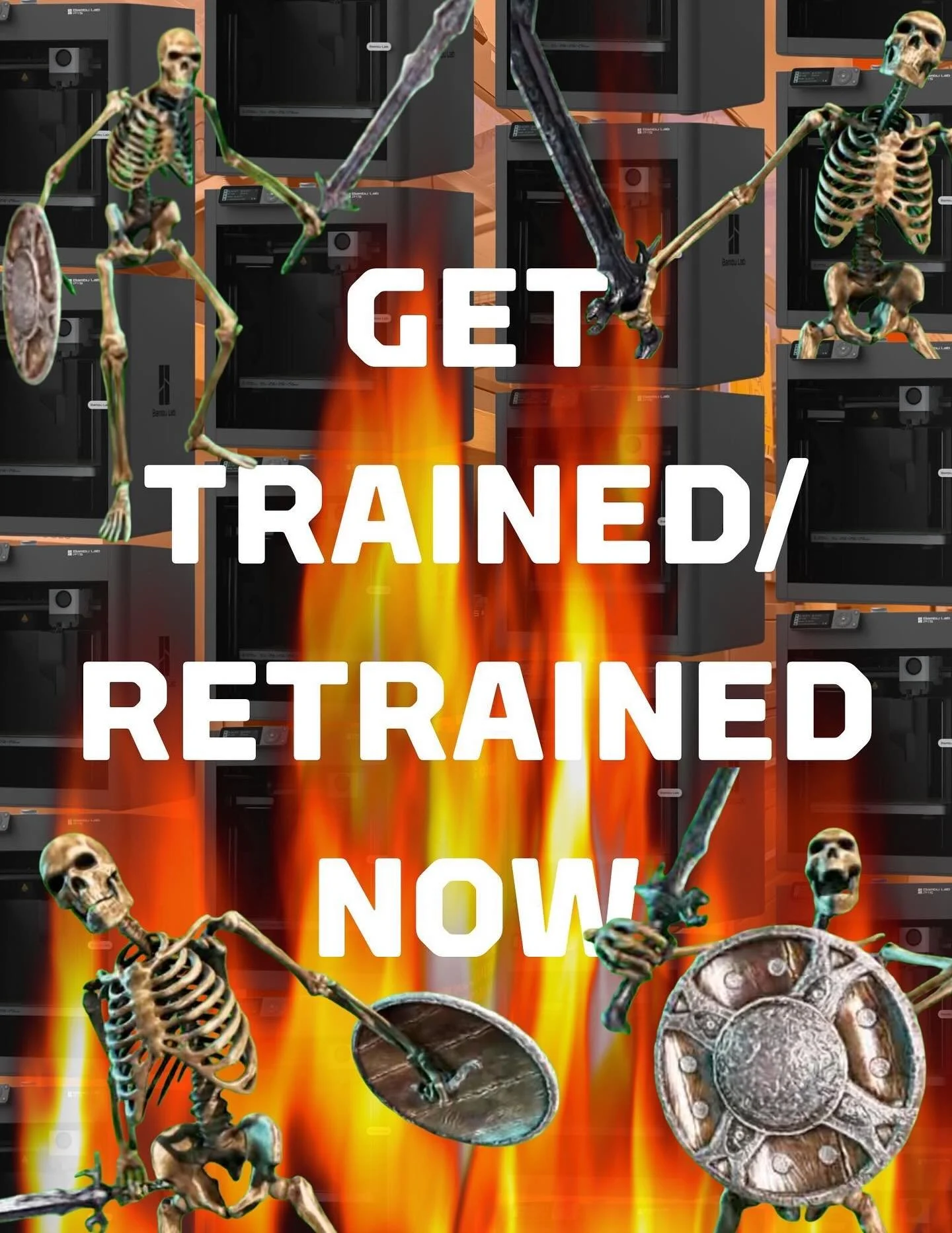 ATTENTION! WE HAVE NEW 3D PRINTERS AND EVERYONE MUST BE TRAINED OR RETRAINED ON THEM!!!