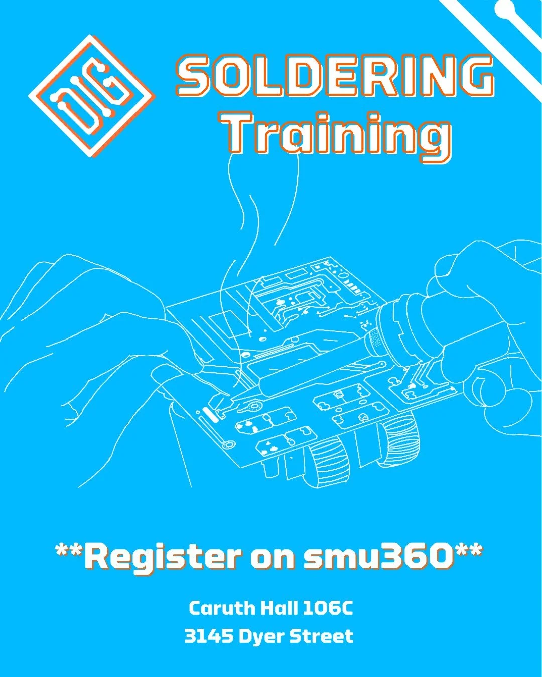 Friday Feb 20, 2026 2:00-3:00

Register: https://cglink.me/2vb/r392194

Welcome to The DIG&rsquo;s soldering training session! In this training, you&rsquo;ll learn the fundamentals of soldering, including what soldering is used for, basic safety prac