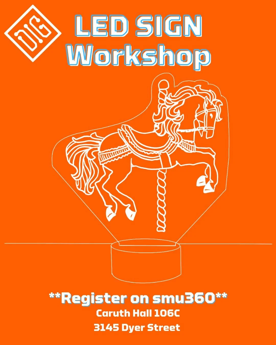 Wednesday Apr 22, 2026 7:00-9:00

Register: https://cglink.me/2vb/r392209

Join us at The DIG for a fun LED sign workshop!

In this session, you&rsquo;ll learn how laser cut acrylic and LEDs can be combined to create a bright, eye-catching sign. Our 