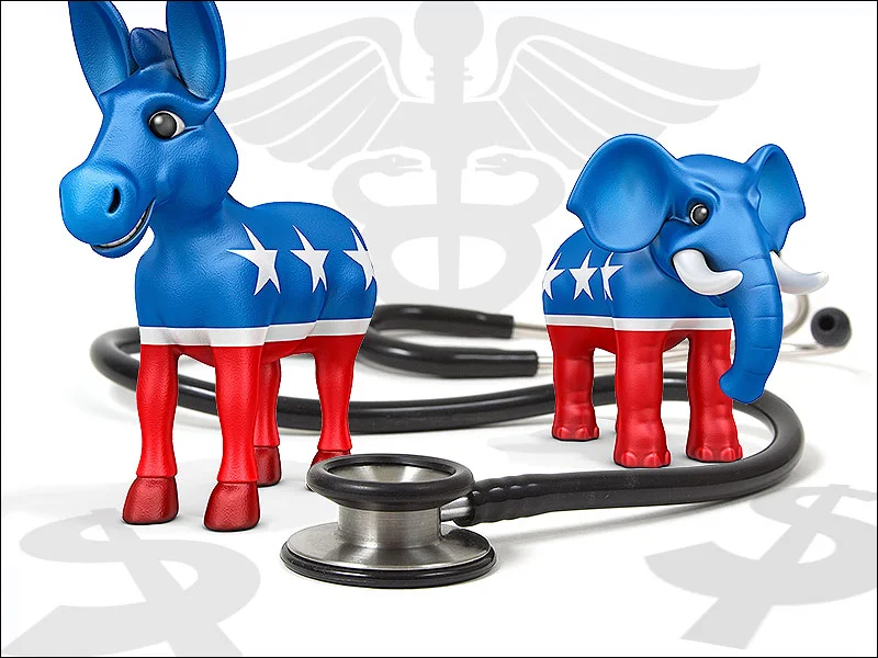 Thumbnail graphic created for political story on Medscape.com.