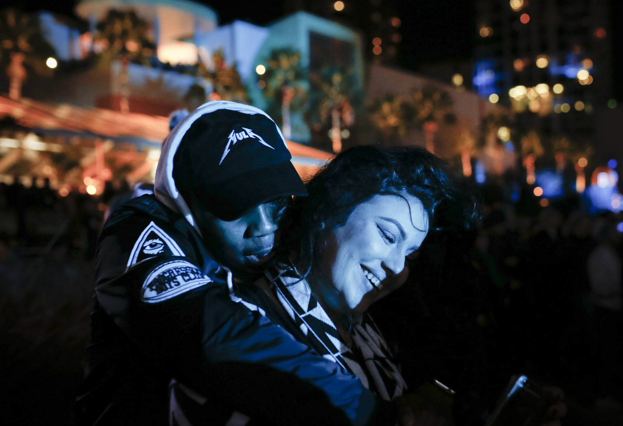  Fans enjoy a performance by Usher at the Playoff Playlist Live event at the Curtis Hixon Park in Tampa, Fla., Sunday, January 8, 2017. Part of the lead up to the national football championship game, this free outdoor concert series featured a variet