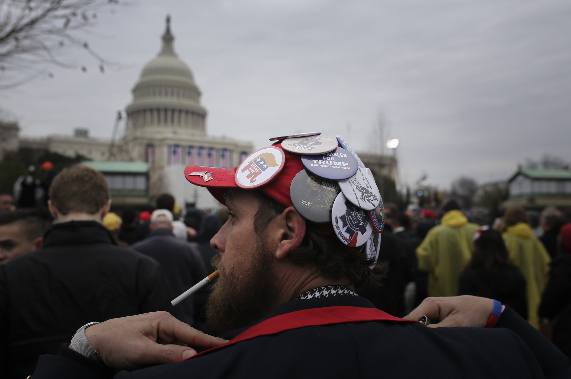  Matthew Cooper of Toledo, OH. watches the 58th Presidential Inauguration for President Elect Donald Trump at the U.S. Capitol in Washington D.C., Friday, January 20, 2017. Cooper said "I'm ecstatic. I'm about to start crying here in a minute. I have