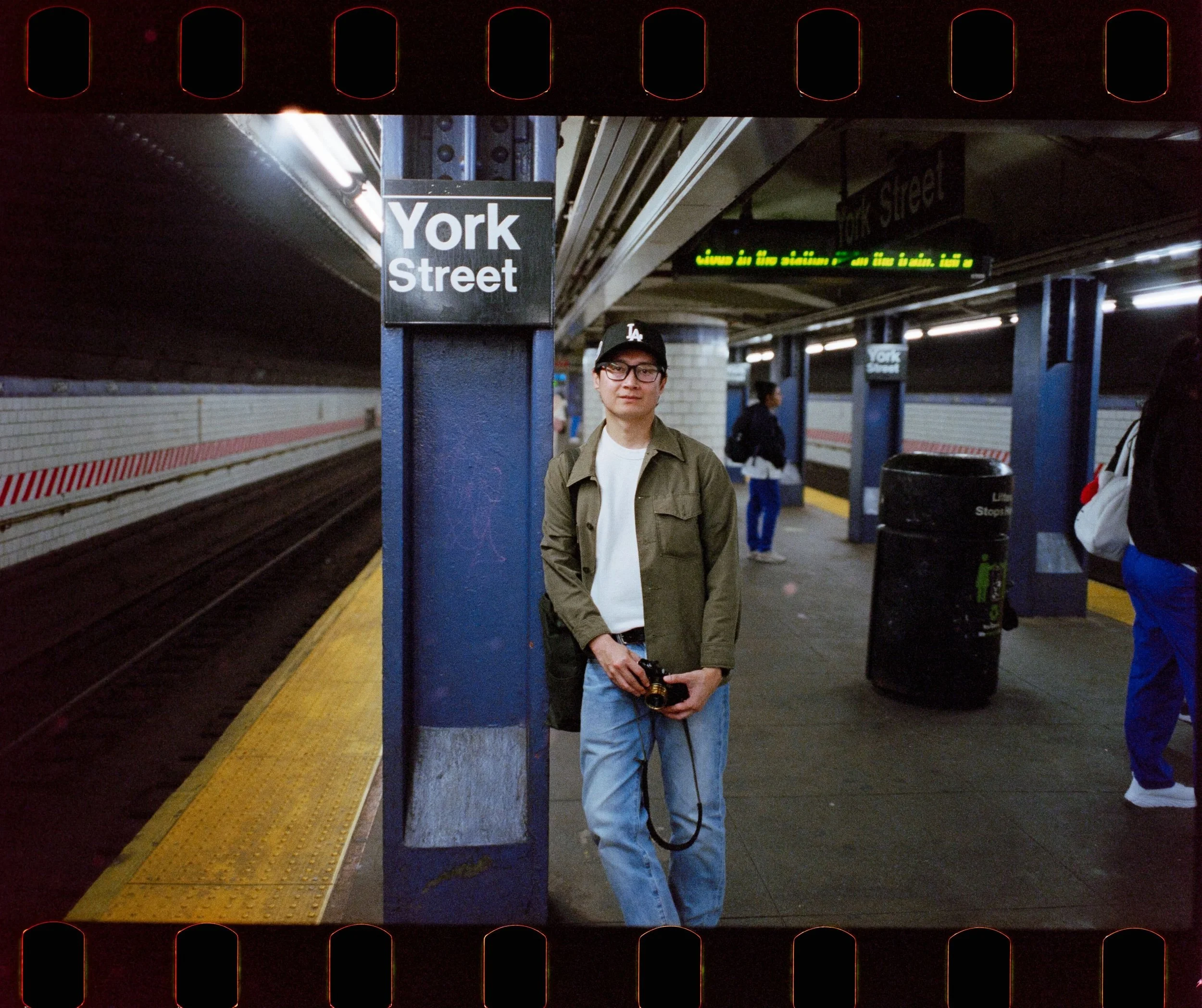 Don waiting for the NYC Subway.