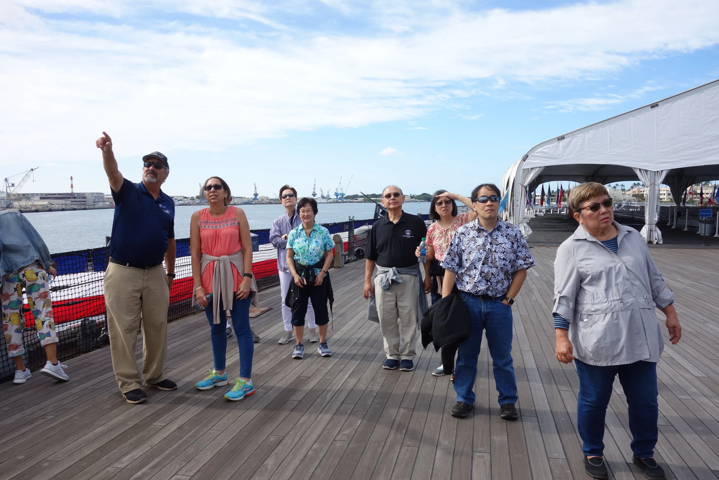 Neil and Jack were our very knowledgeable guides for the tour, recounting the history of the Missouri and the end of World War II on the Surrender Deck.