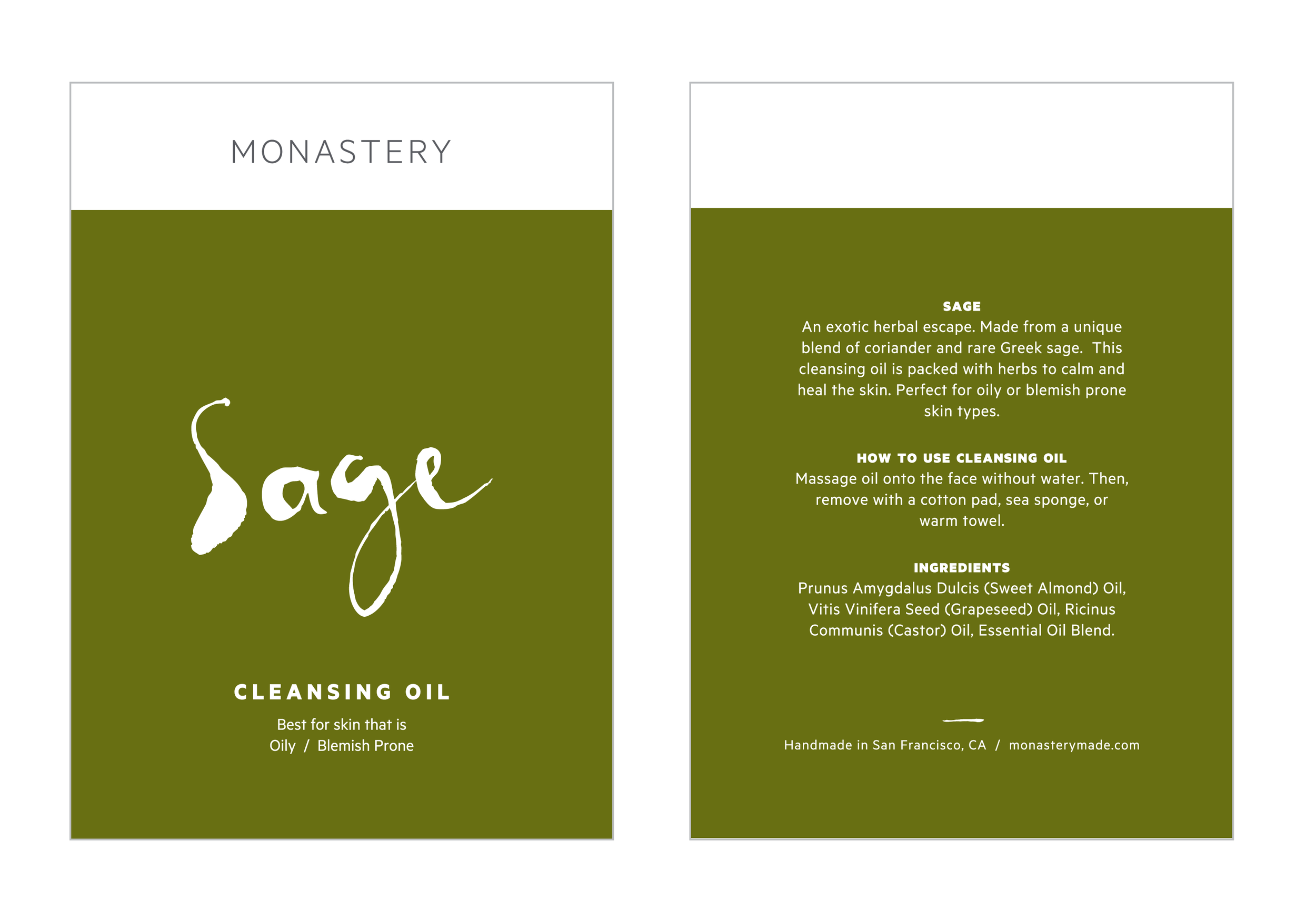 Postcard-sized product detail cards