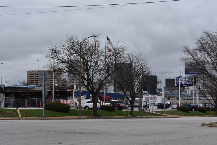 demo underway at former Broadway Ford Truck Center