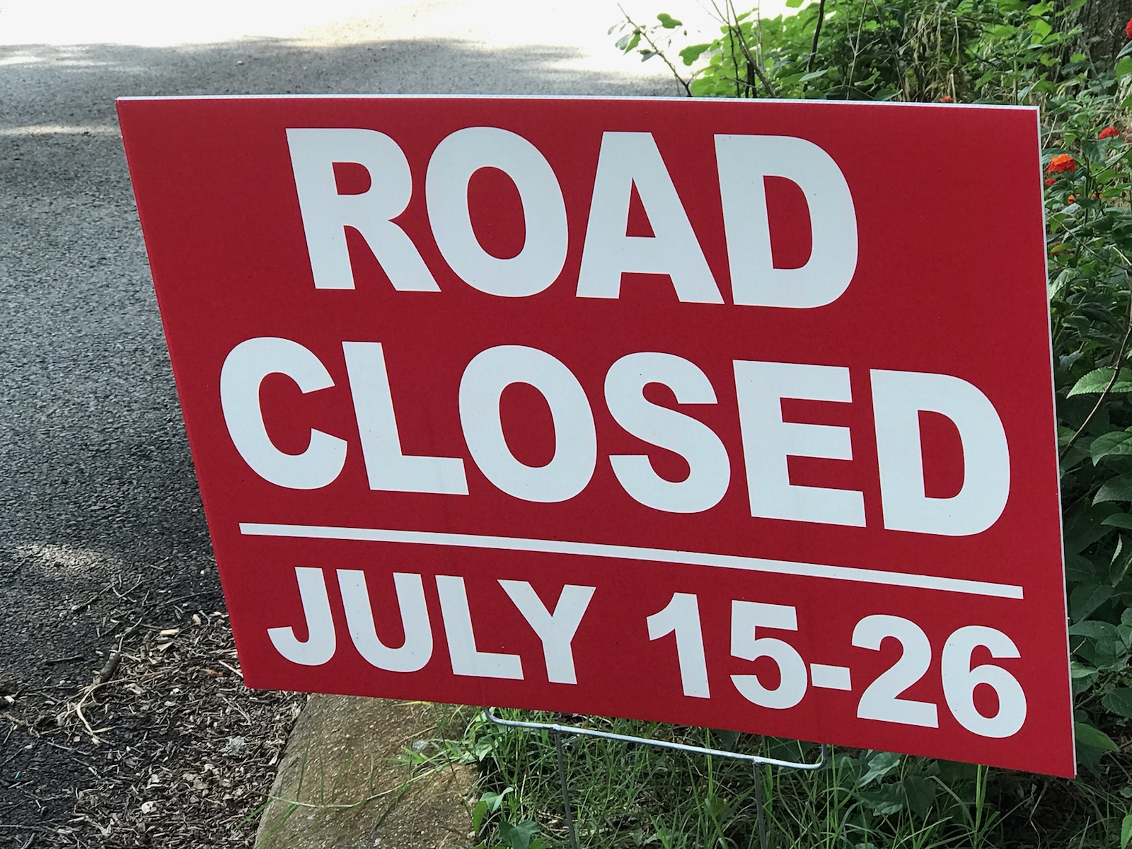 Temporary Road Closure on Dale Drive