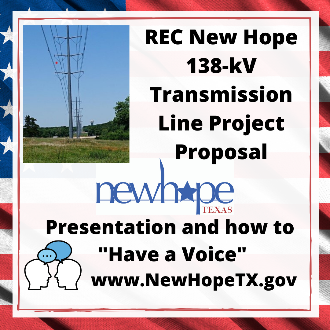 REC New Hope 138-kV Transmission Line Project Proposal 