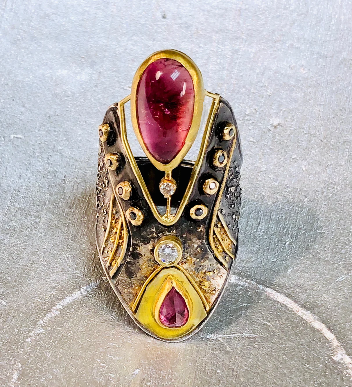 Dawn to Dusk Tourmaline Ring