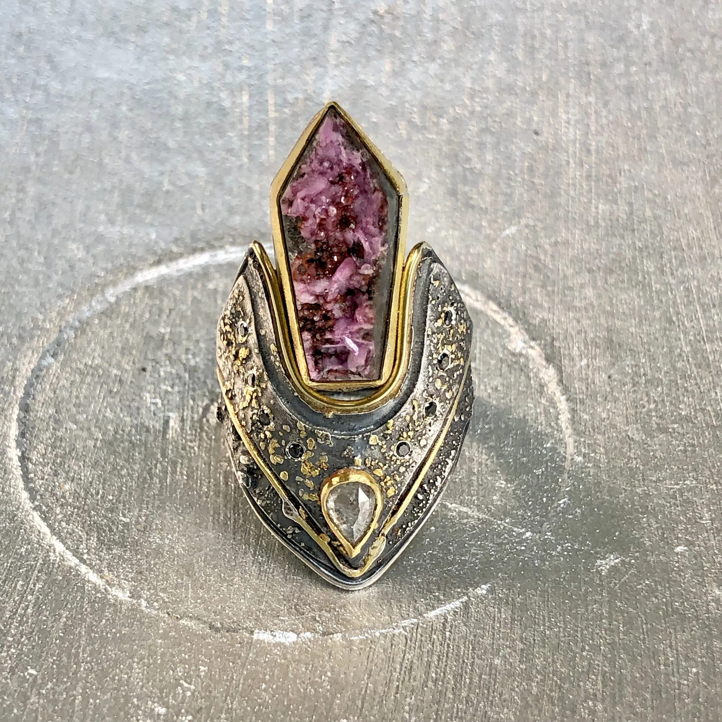 Pink Heaven Druzy Ring