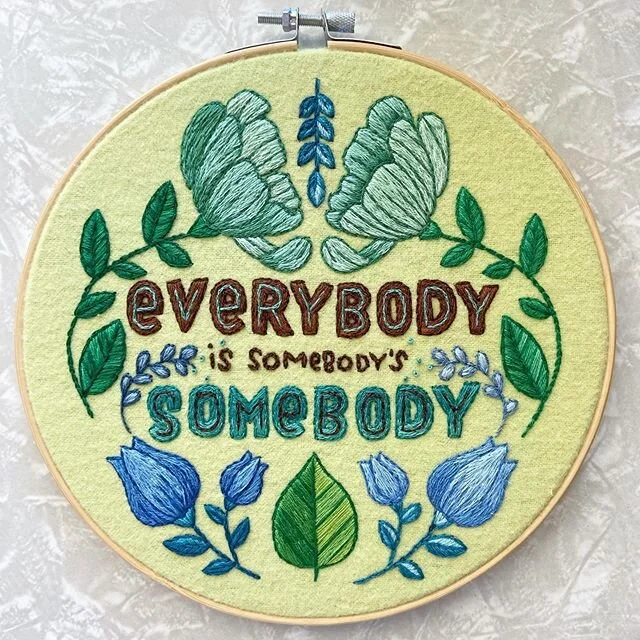 Everybody is Somebody&rsquo;s Somebody. Thanks @courtneymelba for being my muse for this one. 💚