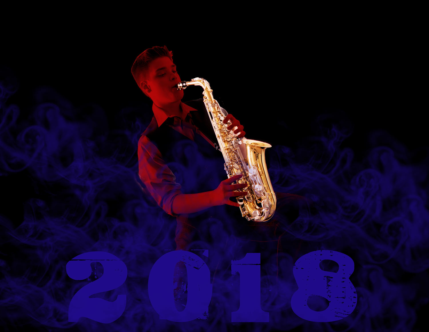tween sax player portrait featuring the sax