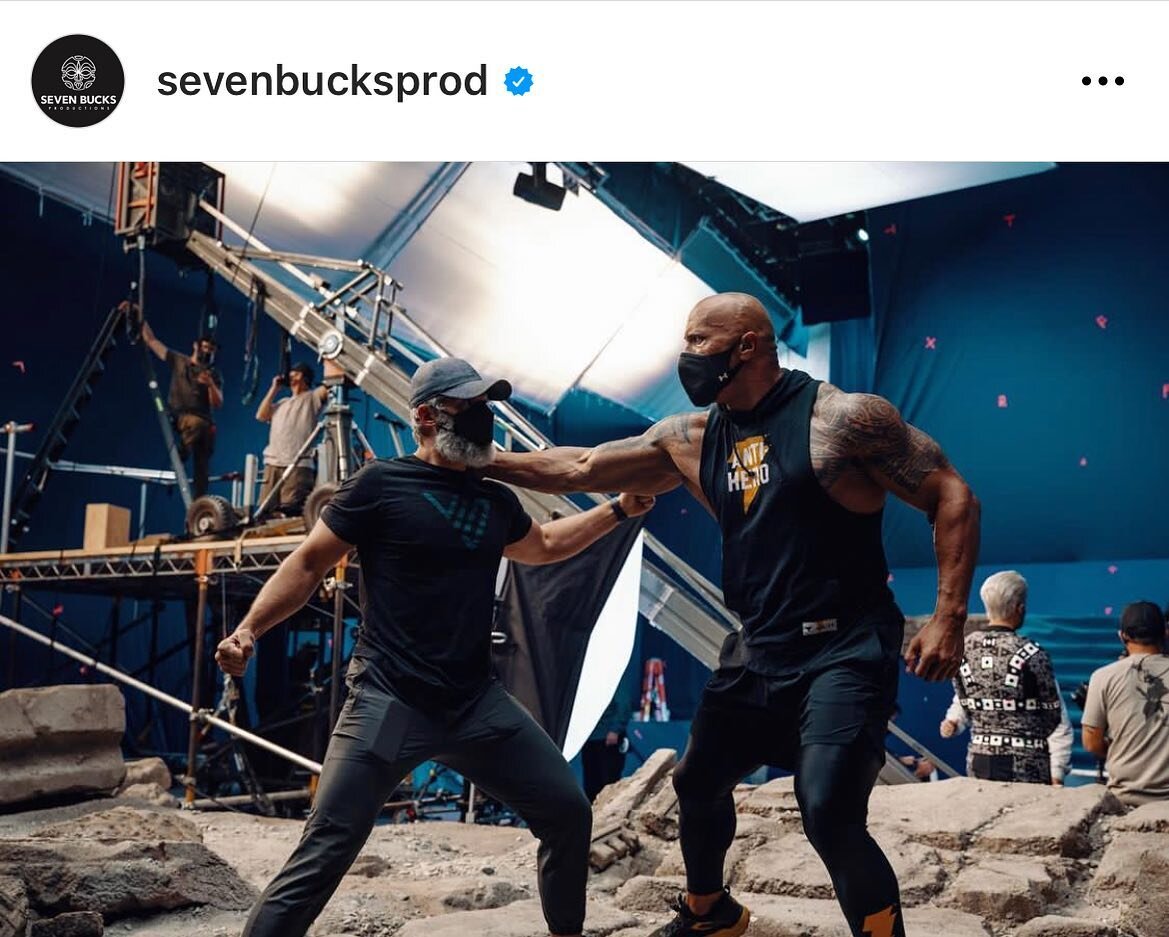 Rehearsing some of the EPIC action with @therock for @blackadammovie
Tom Harper, Todd Warren, and Chris Brewster coordinated this film and absolutely crushed it! I&rsquo;m extremely grateful to have Directed Second Unit and coordinated Additionally P