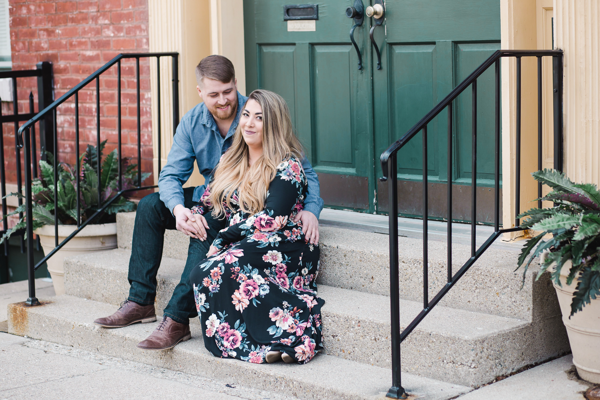 Downtown Indianapolis Engagement Couple