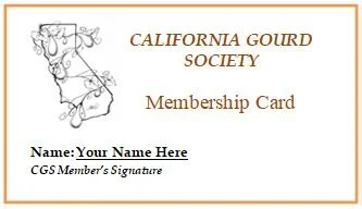 California Gourd Society 1 Year Membership for year 2026