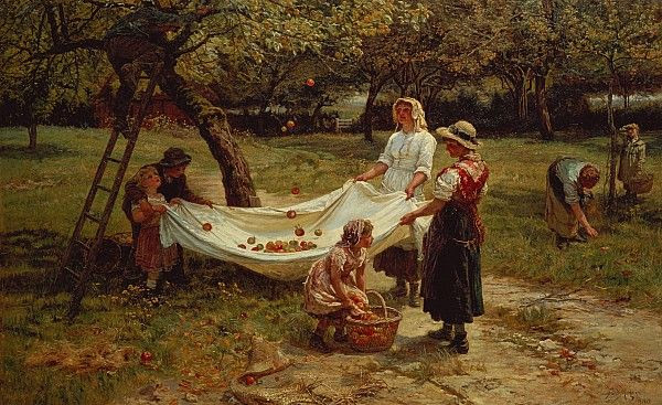 The Apple Gatherers ~ Frederick Morgan (1880)
