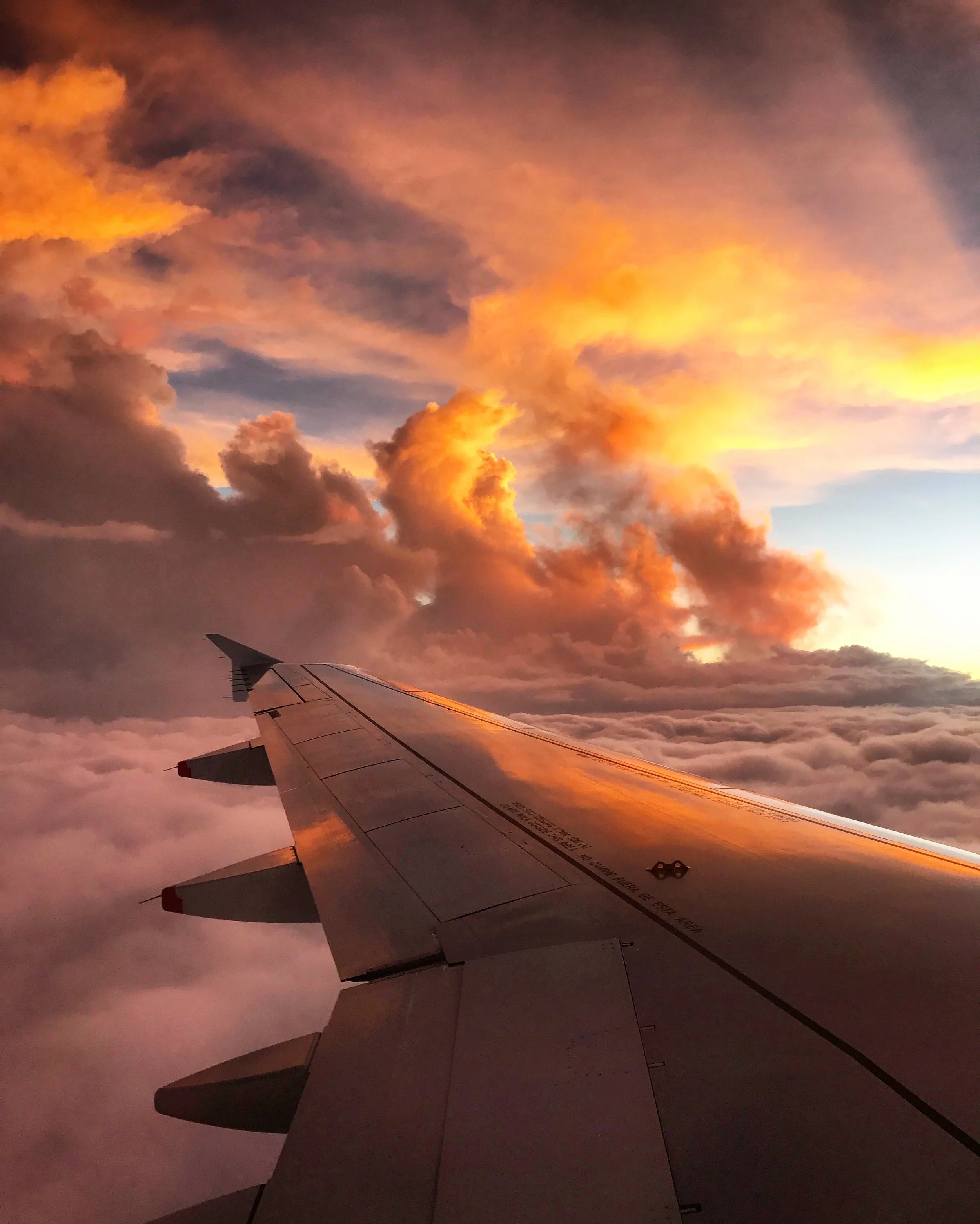 Beautiful sunset on our flight home
