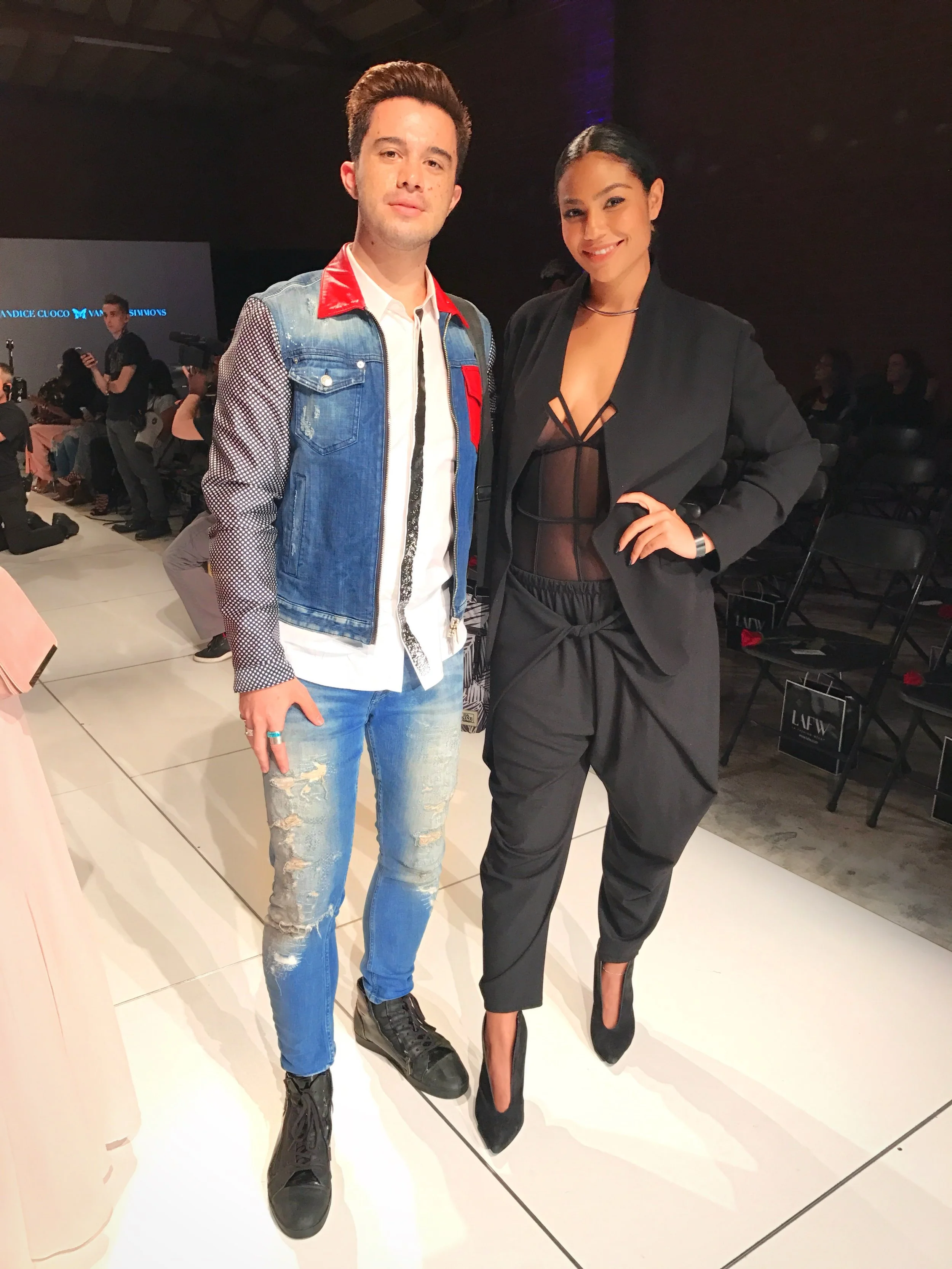 With my gorgeous friend and singer/songwriter Tiaan for Vanessa Simmons x Candice Cuoco show.