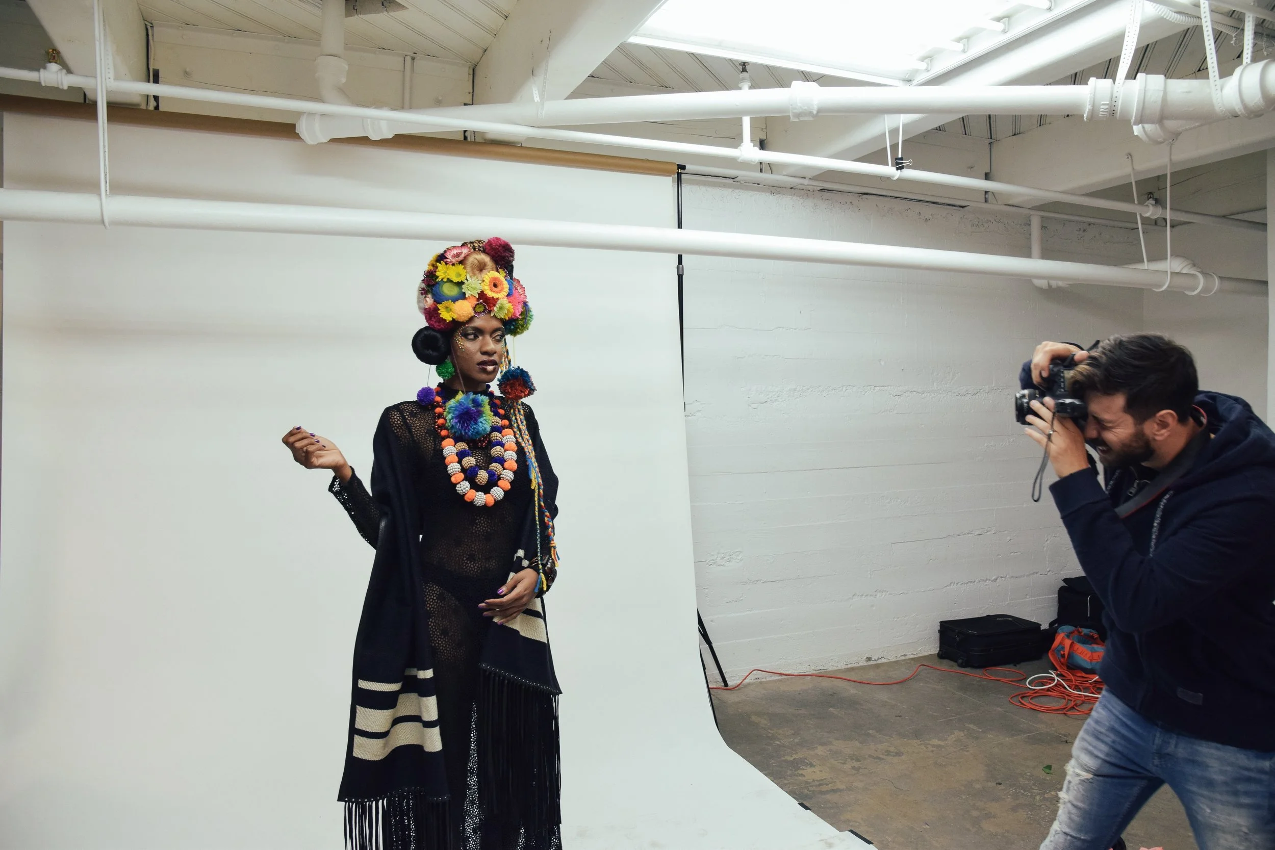 Cameron photographing Deidrian