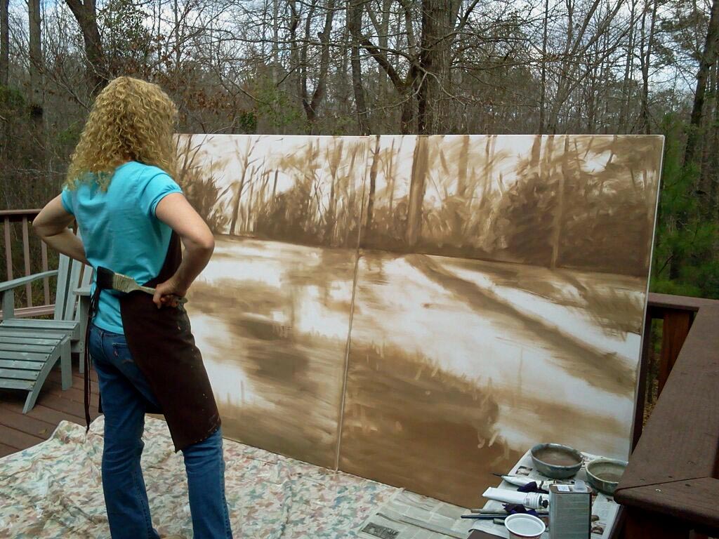 project in progress. Notice the VERTICAL orientation!