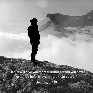 &quot;Jesus will give you more fulfillment than you have ever had before, even more than sport... and the more you experience the joy he gives, the more you will love him.&quot; #RealJoy