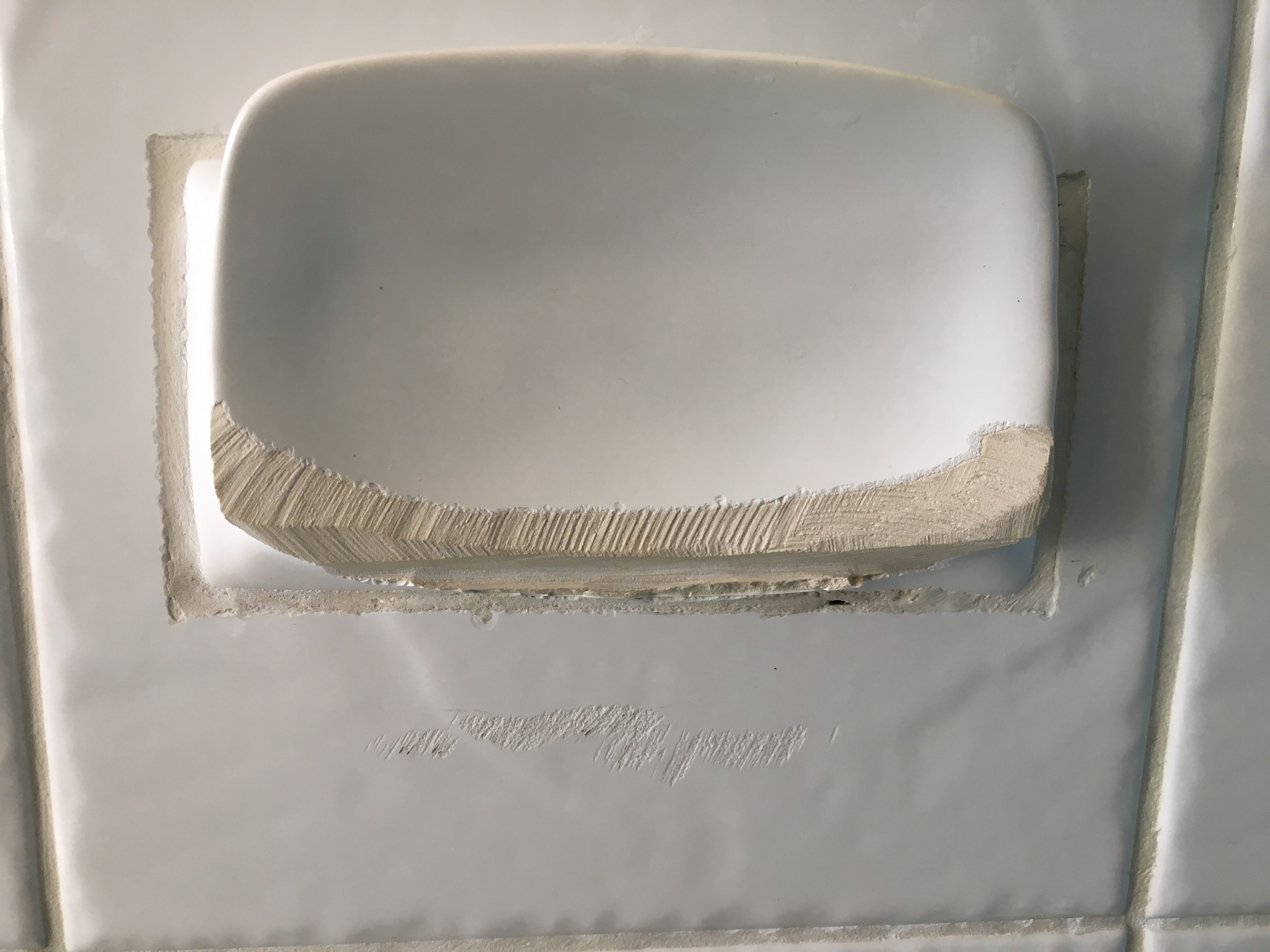 Damaged soap dish