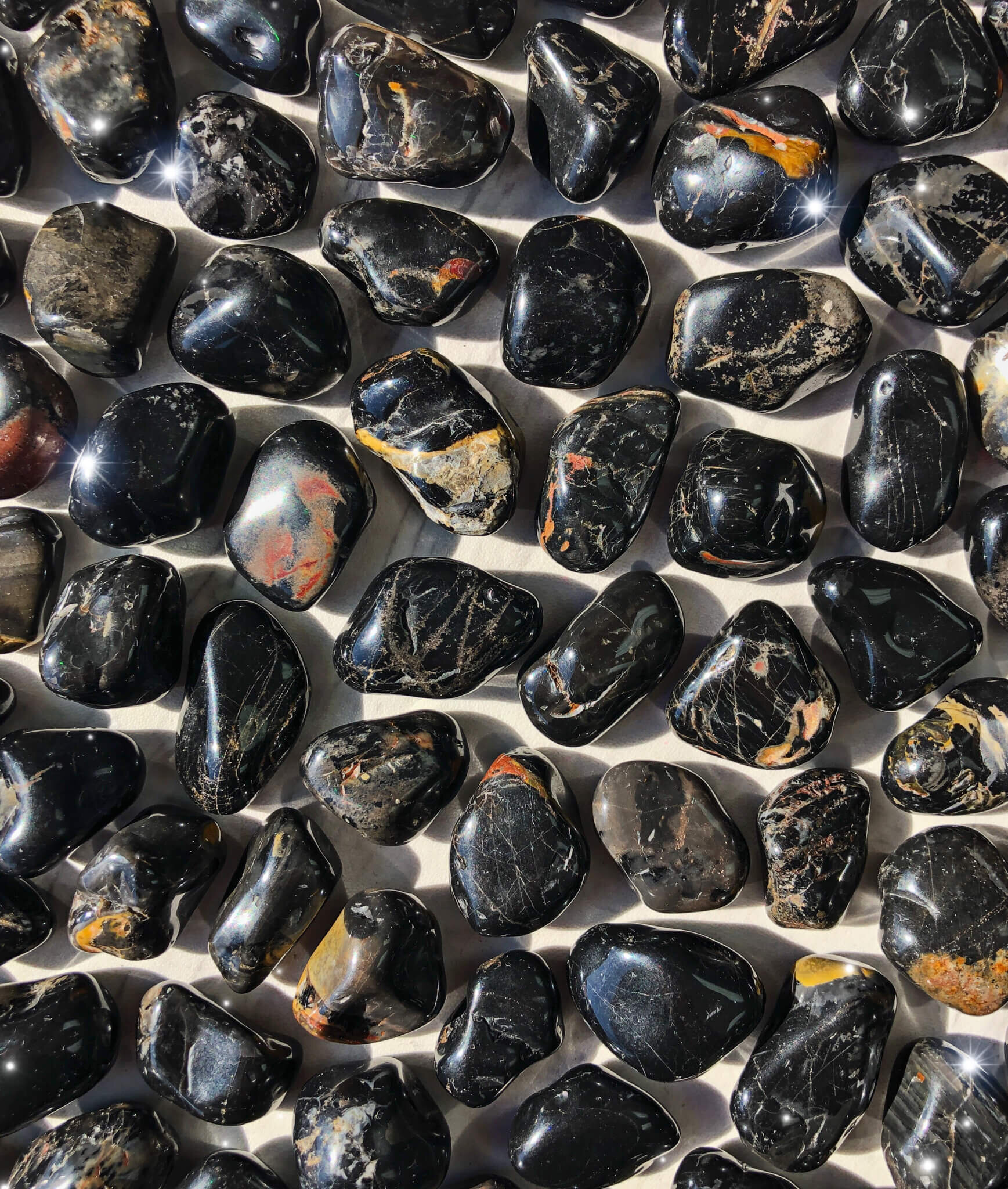 Black Onyx Tumbled Pocket Stone Rocks With Sass