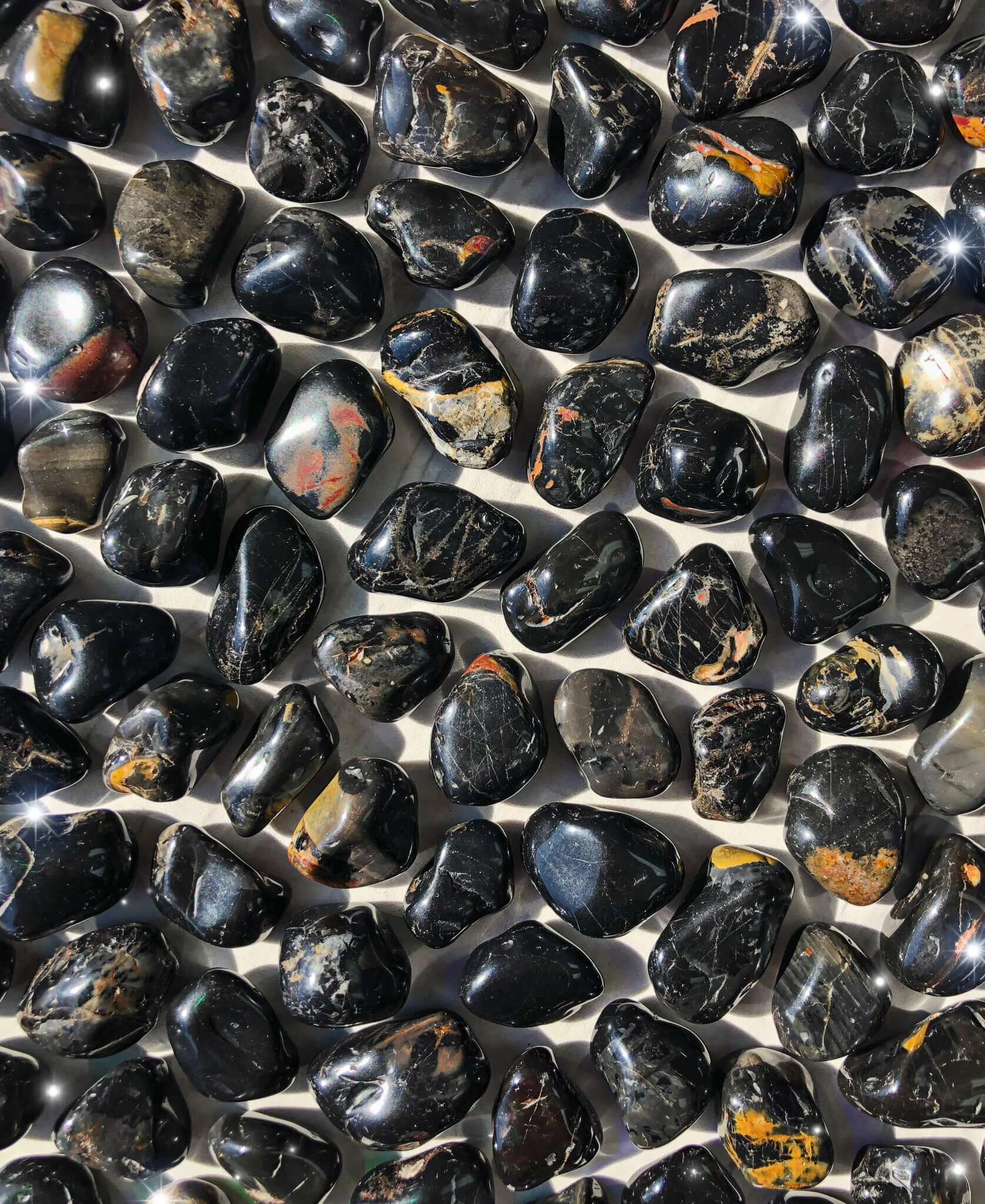 Black Onyx Tumbled Pocket Stone Rocks With Sass