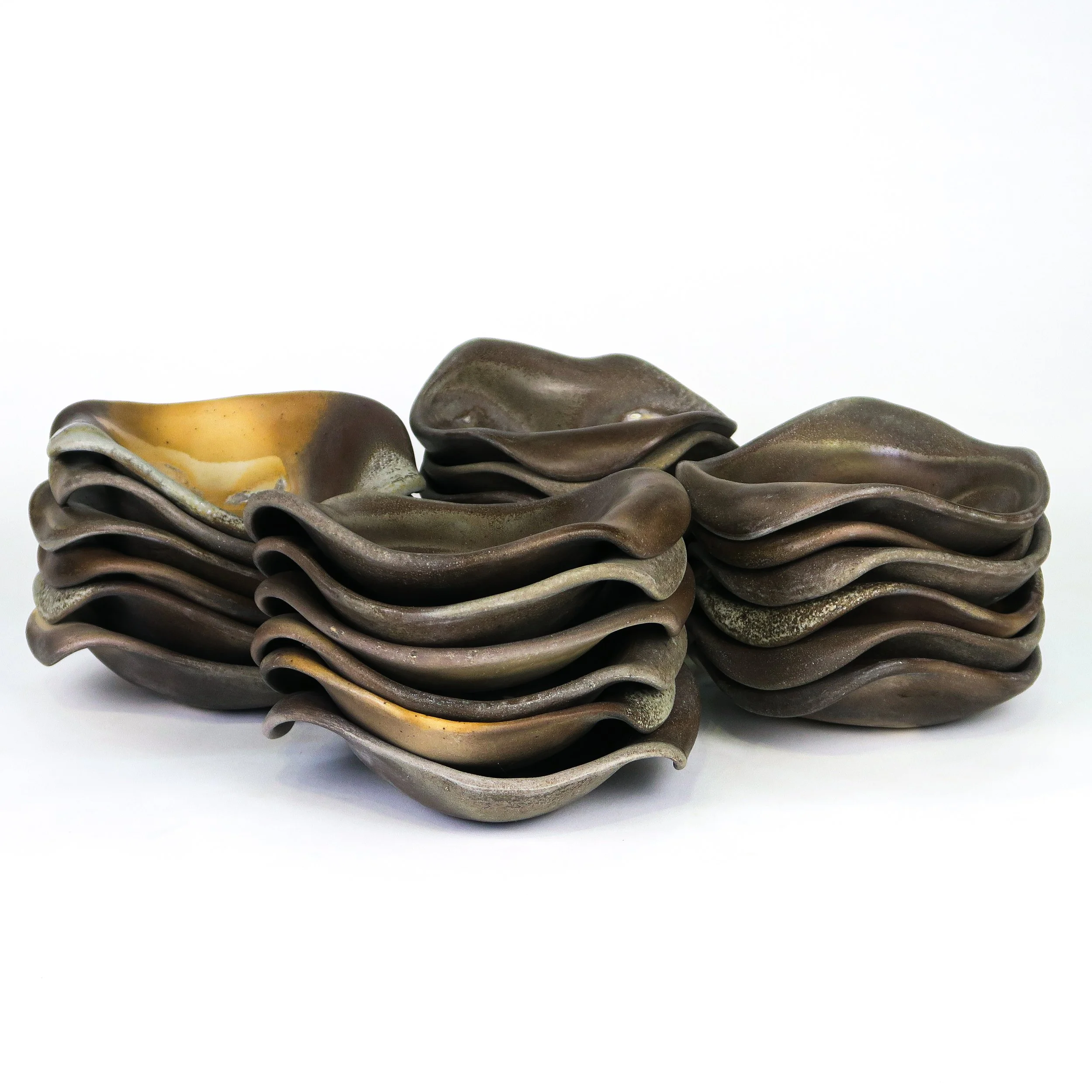 Dirty Porcelain Wing Bowls