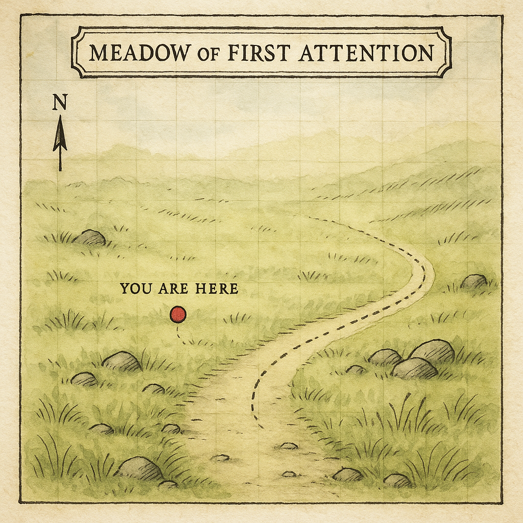 Inner Map: The Meadow of First Attention