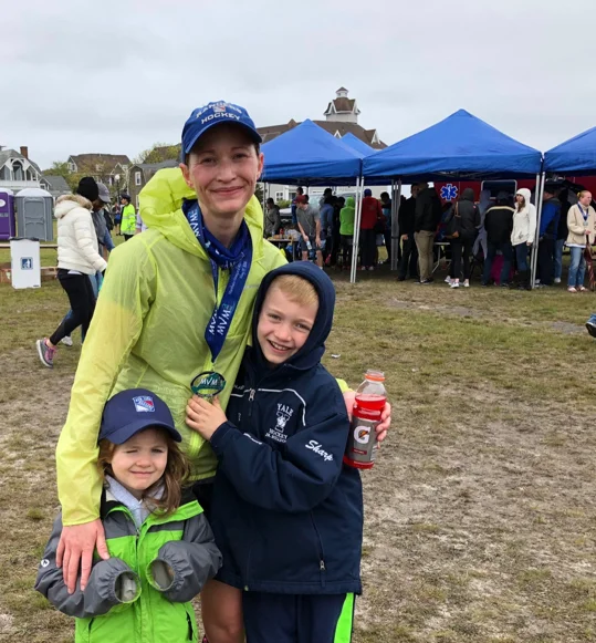 Martha's Vineyard Marathon was a fantastic first marathon experience. The mildly gloomy weather couldn't cloud the beautiful scenery and the volunteers were great. I was thrilled to beat my goal time which I owe to a fabulous pacer who got me to the finish line! Having my family with me for this Run-cation was perfect. See you next year! Emily