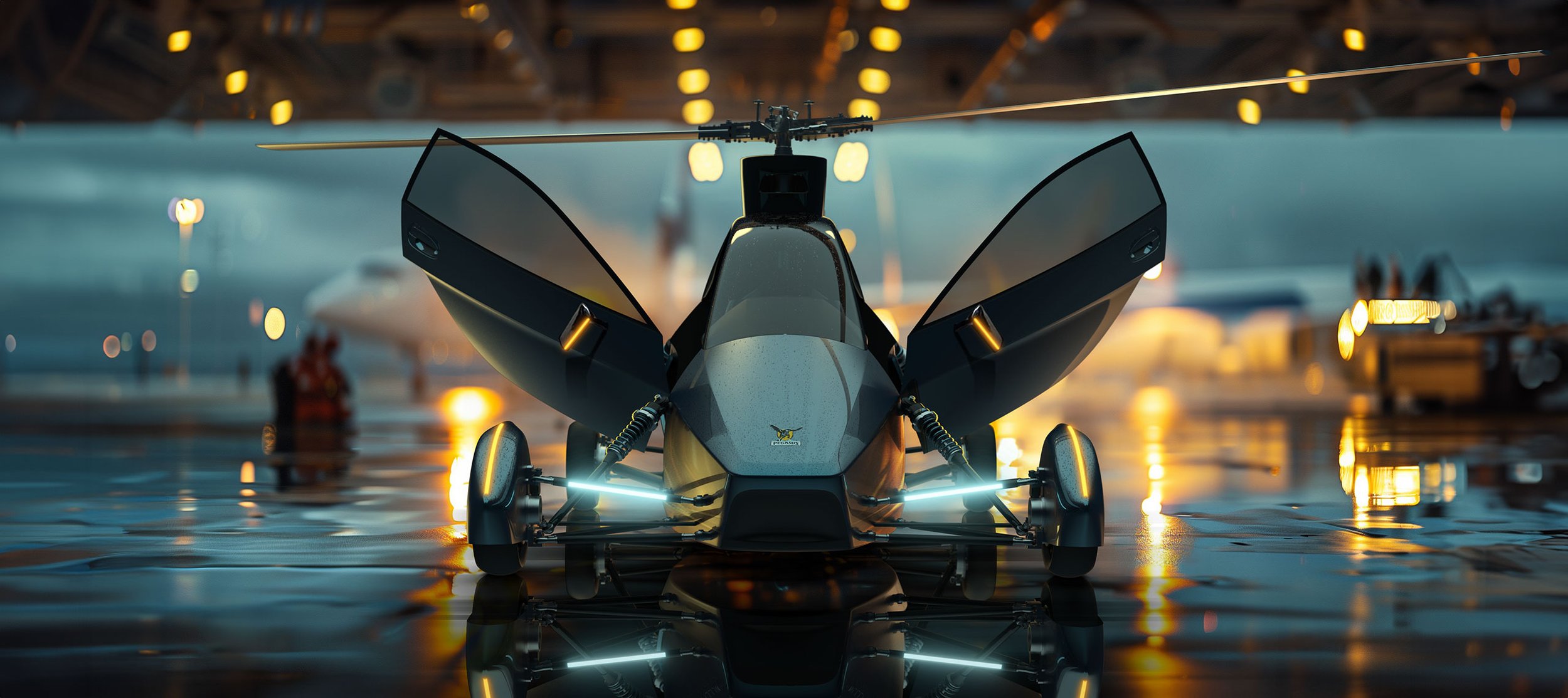 Pegasus Flying Car (eVOTL) | Automotive Styling | Surfacing Design and Development | Design + Industry: Complete Product Development (Industrial Design)