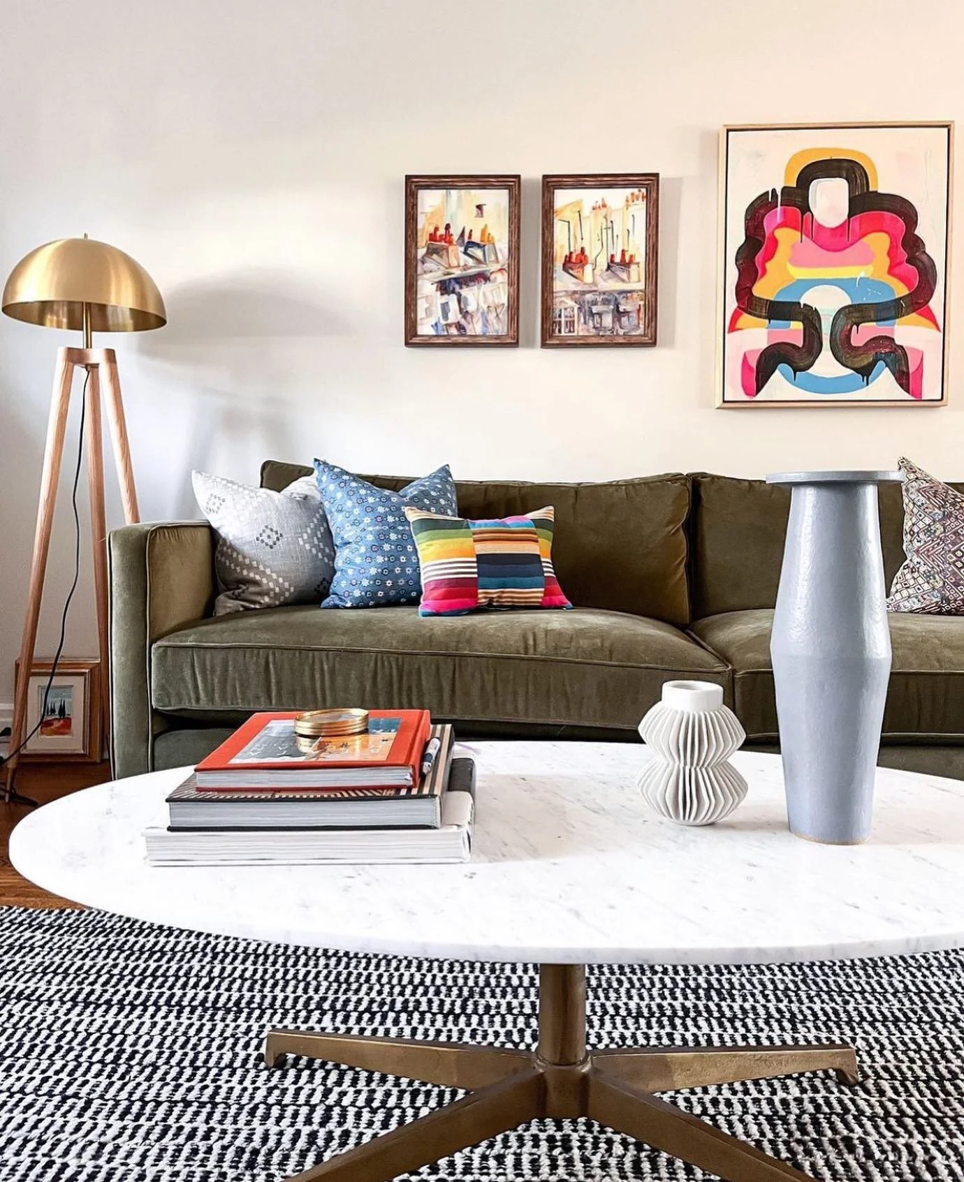 At the moment, my living room is very neutral. Thankfully I get to have fun designing colorful living rooms for my clients || Montclair NJ Project details 
.
.
.
#interiordesign #livingroom #homedecor #currentdesignsituation #montclairinteriordesign 