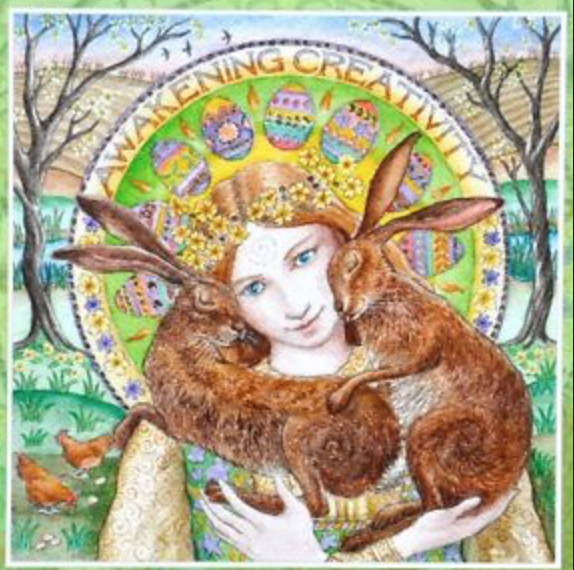 Ostara, the ancient Germanic Goddess of Rebirth and Renewal, is our modern-day maid of springtime and the namesake of the Easter holiday. With her iconic rabbit and colorful eggs, Ostara heralds the rebirth of the Earth and her creatures, inviting us to reflect upon our own personal experience of renewal. Pushing through the growing pains of evolution can sometimes feel daunting, but when we allow ourselves to embody the wild wisdom of Ostara, we connect with a deep source of spiritual potential. “It is spring, and this year, as in all years that have come before, you are reborn, inspire to nurture and cultivate your medicine. Each turn of the wheel is another cycle to practice, to learn, to grow, and to wisely shed what no longer serves you so that your precious resources serve only your highest good. ”And now, beautiful spirit, flame of creation, I invite you to reawaken. Hear me now, my beloved, as I sing the song of your medicine. Hear my blessing upon your body and spirit as I beckon you to to push through…though your fear and your doubt may weigh heavily upon you, you can push through to the light…you can push through to the beauty of renewal, as you birth yourself into the fullness of your being once more. “ Wild & Wise, Sacred Feminine Meditations for Women’s Circles & Personal Awakening by Amy Bammel Wilding