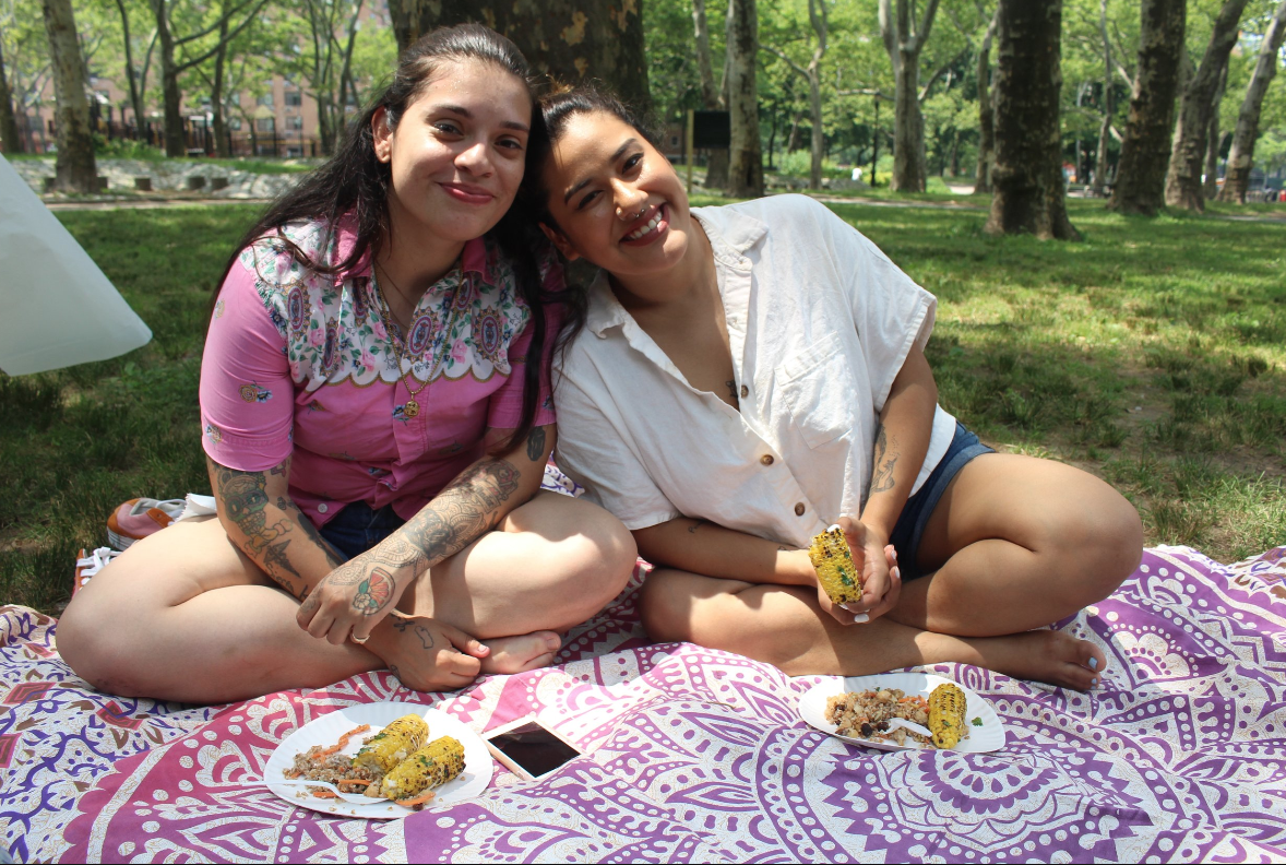 Johanna Toruño from The Unapologetically Brown Series (left) and Amy Quichiz, founder of Veggie Mijas (right).