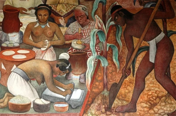 Grinding Corn by Diego Rivera