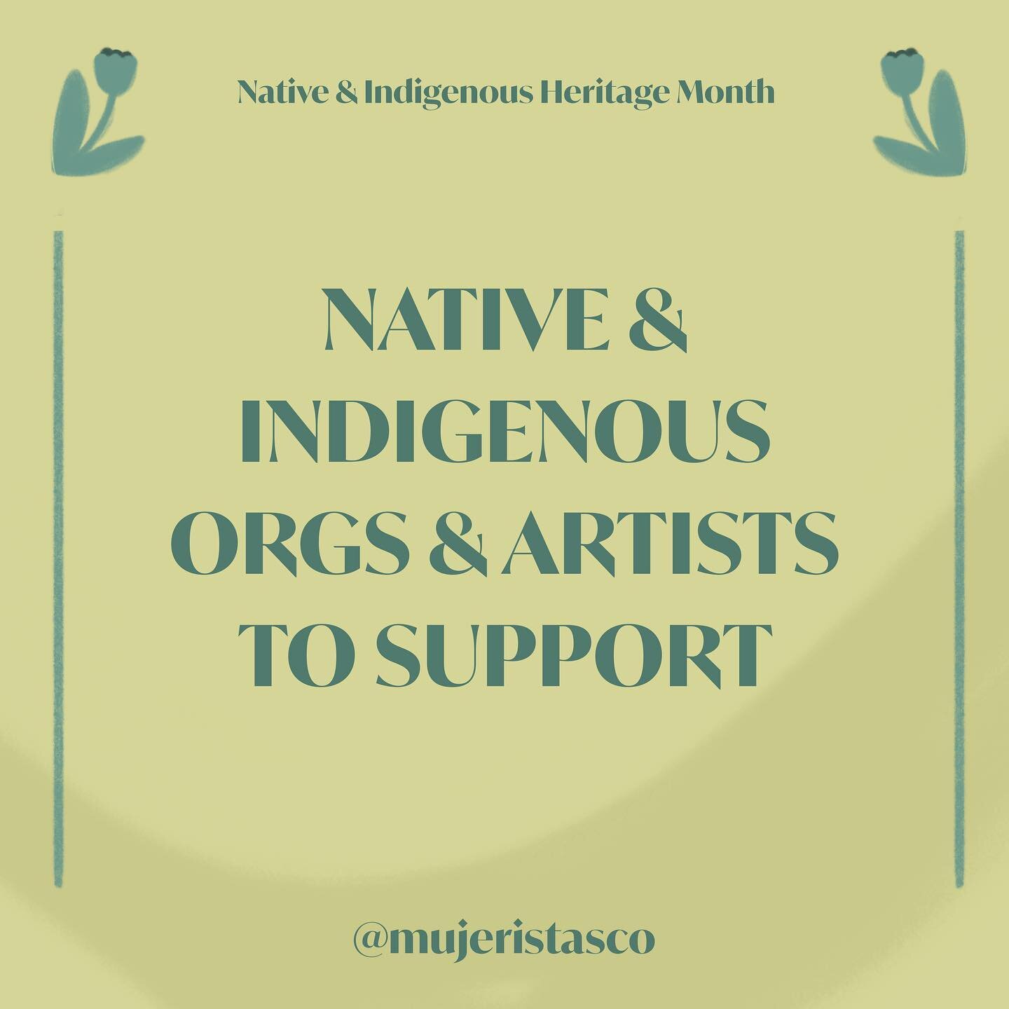 This Native American Heritage Month, we&rsquo;re shouting out some awesome Native and Indigenous advocates and creators 💚 Make sure you show them support and give them a follow!

🌿 @ndncollective 
🍃 @indigenouswomenrising 
🌱 @nicwa1983 
🌿 @wellr