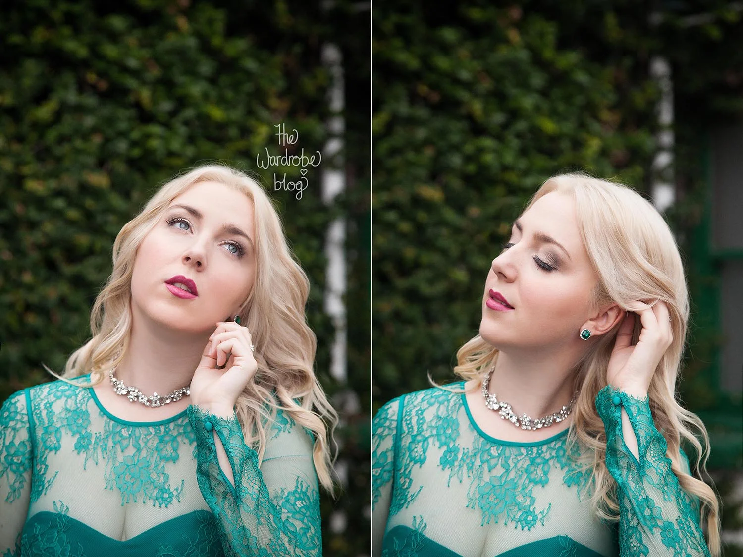 Green Forever New Dress, Necklace from Veronica B + Earrings from Lovisa Jewellery. Lipstick from MAC.