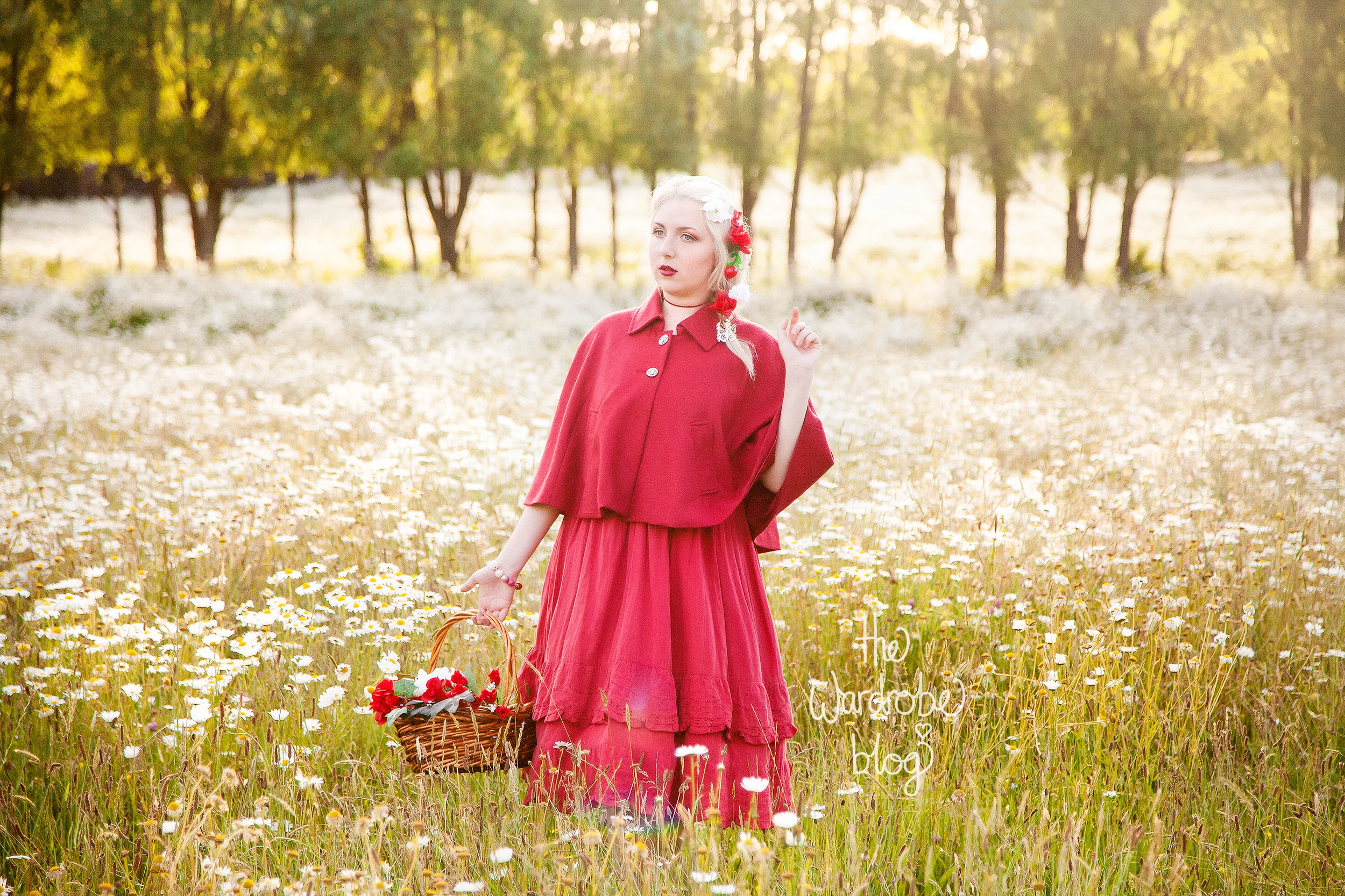 Mantle from Valleygirl, Dress from Just Jeans, Petticoat from Rita Sue Clothing, Choker + Earrings from Lovisa, Bags from Moxie Mama Wear,&nbsp;Hair flowers + Bracelet from  Shop The Wardrobe &nbsp;and Leather flats from Kmart.&nbsp;
