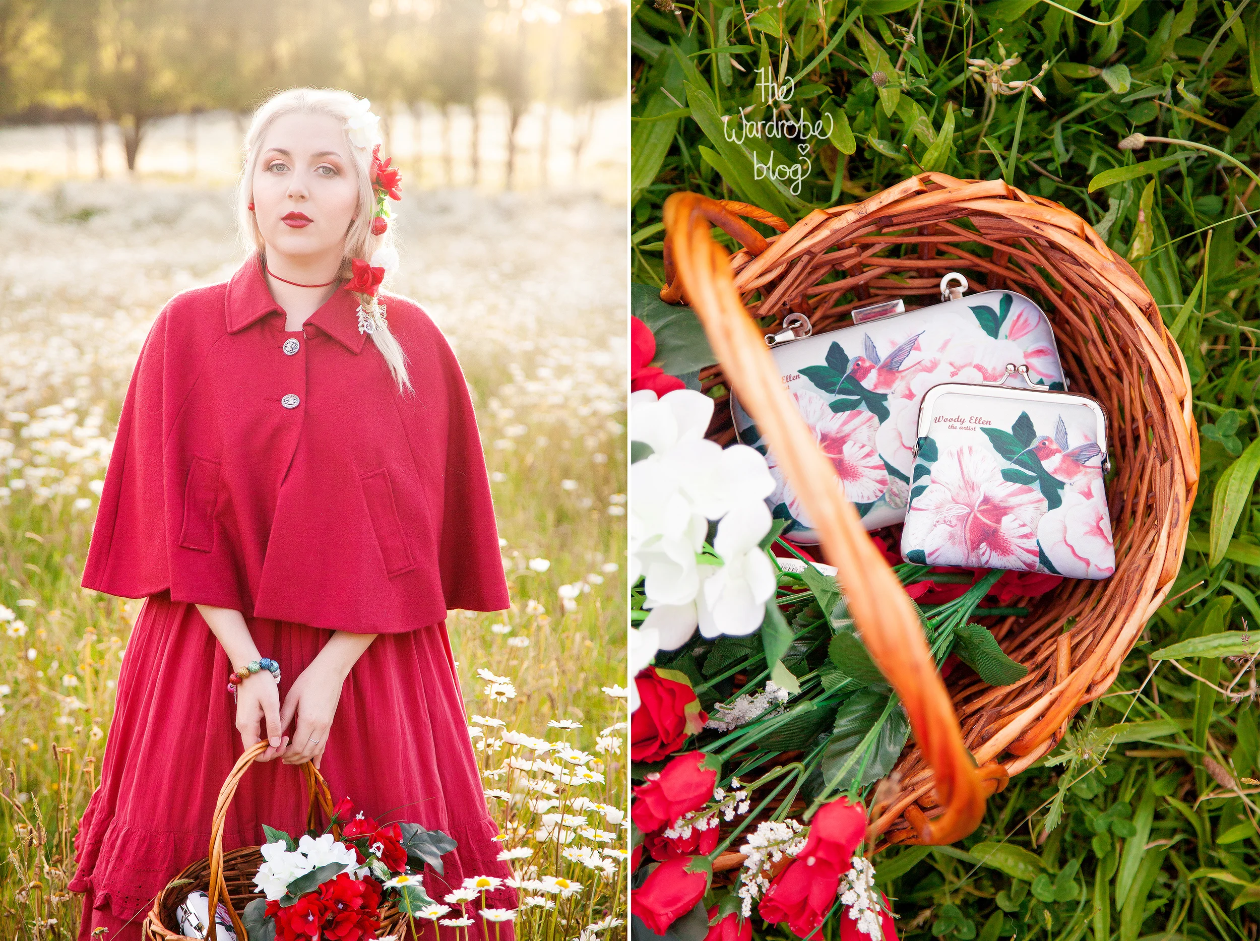 Mantle from Valleygirl, Dress from Just Jeans, Petticoat from Rita Sue Clothing, Choker + Earrings from Lovisa, Bags from Moxie Mama Wear,&nbsp;Hair flowers + Bracelet from  Shop The Wardrobe .