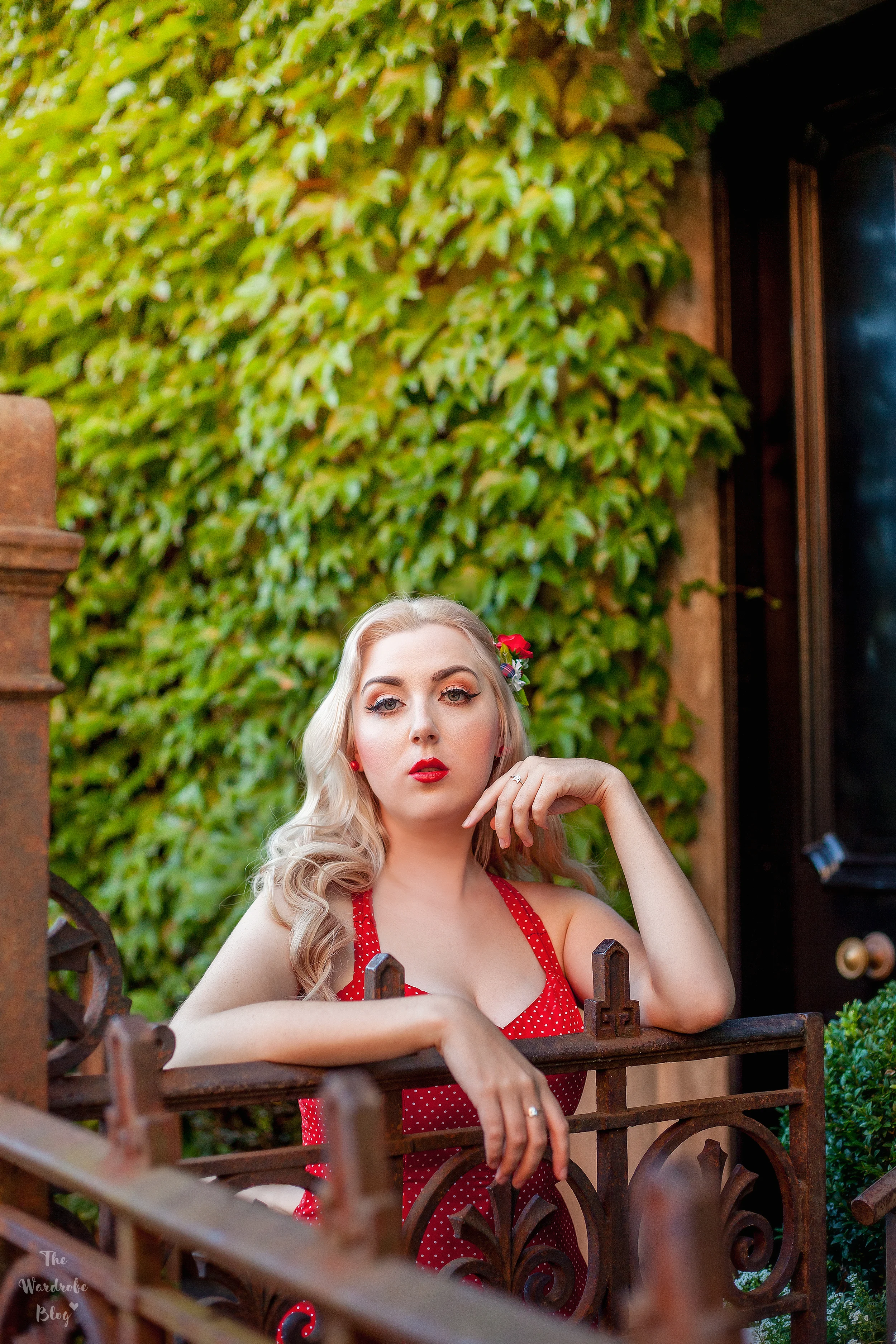 Red-Dress-Polka-Dot-Vintage