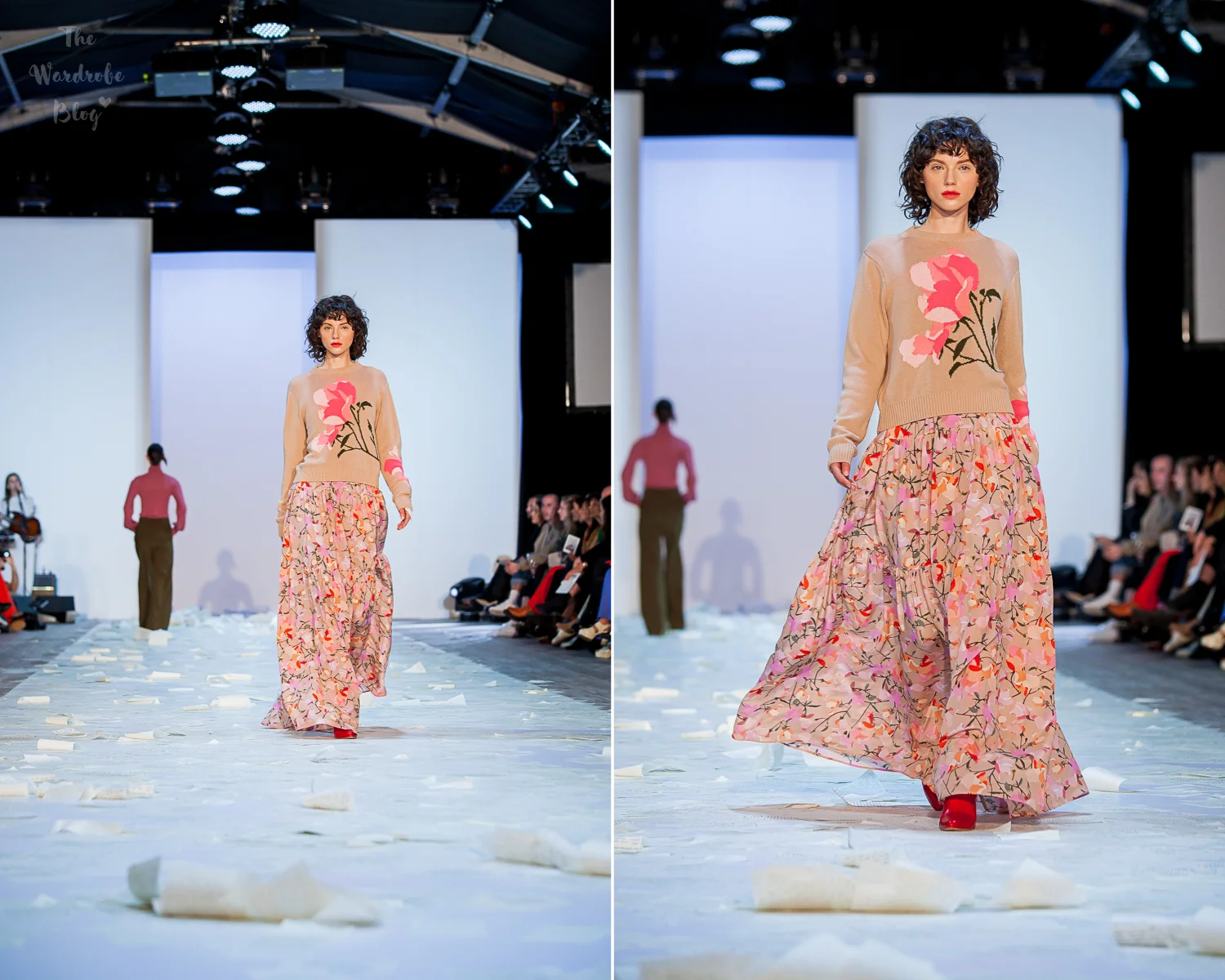 Feminine colours, pink floral prints for next year’s Kate Sylvester A/W collection.
