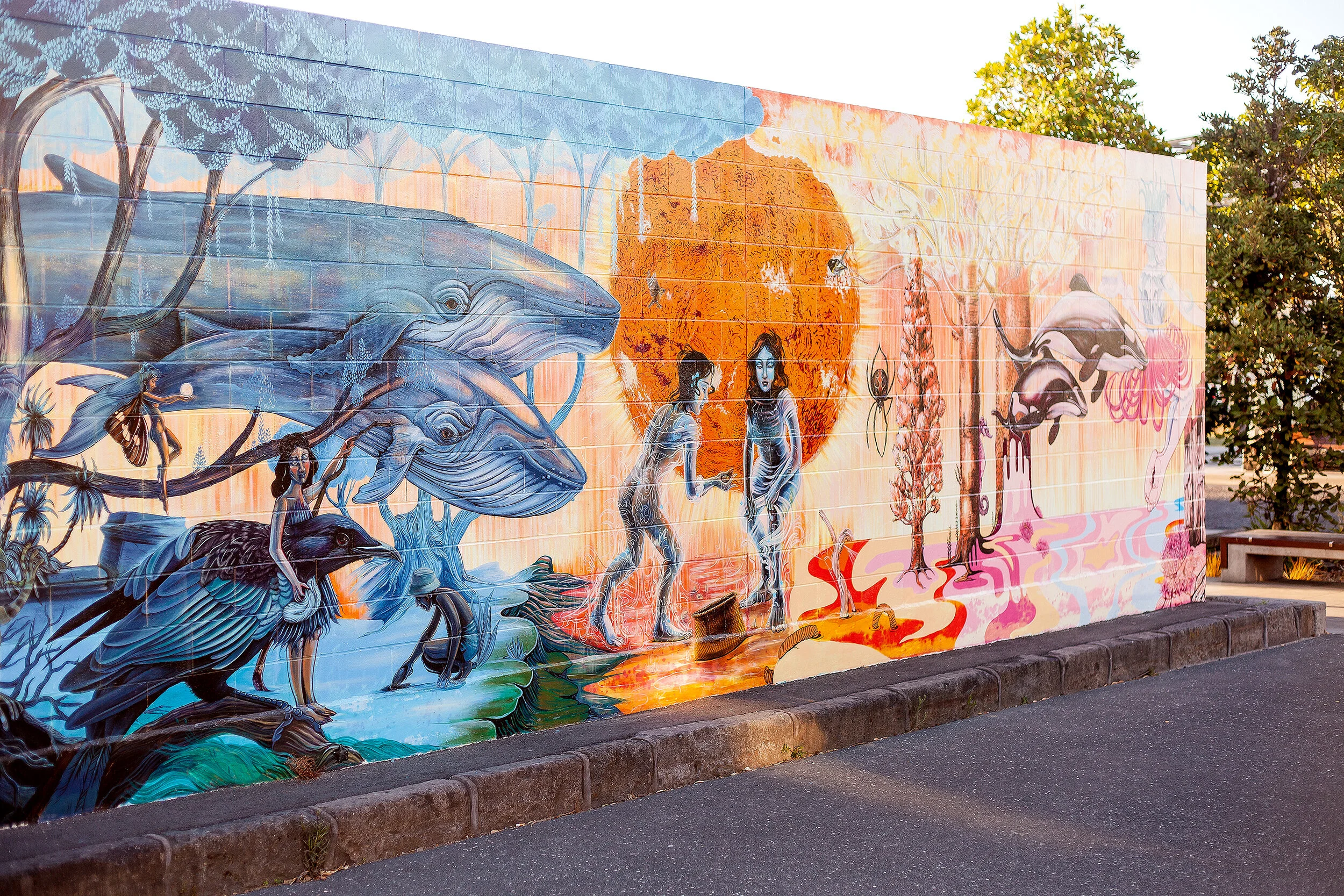 The location - Silo Park Mural by NZ Artist Erin Forsyth.
