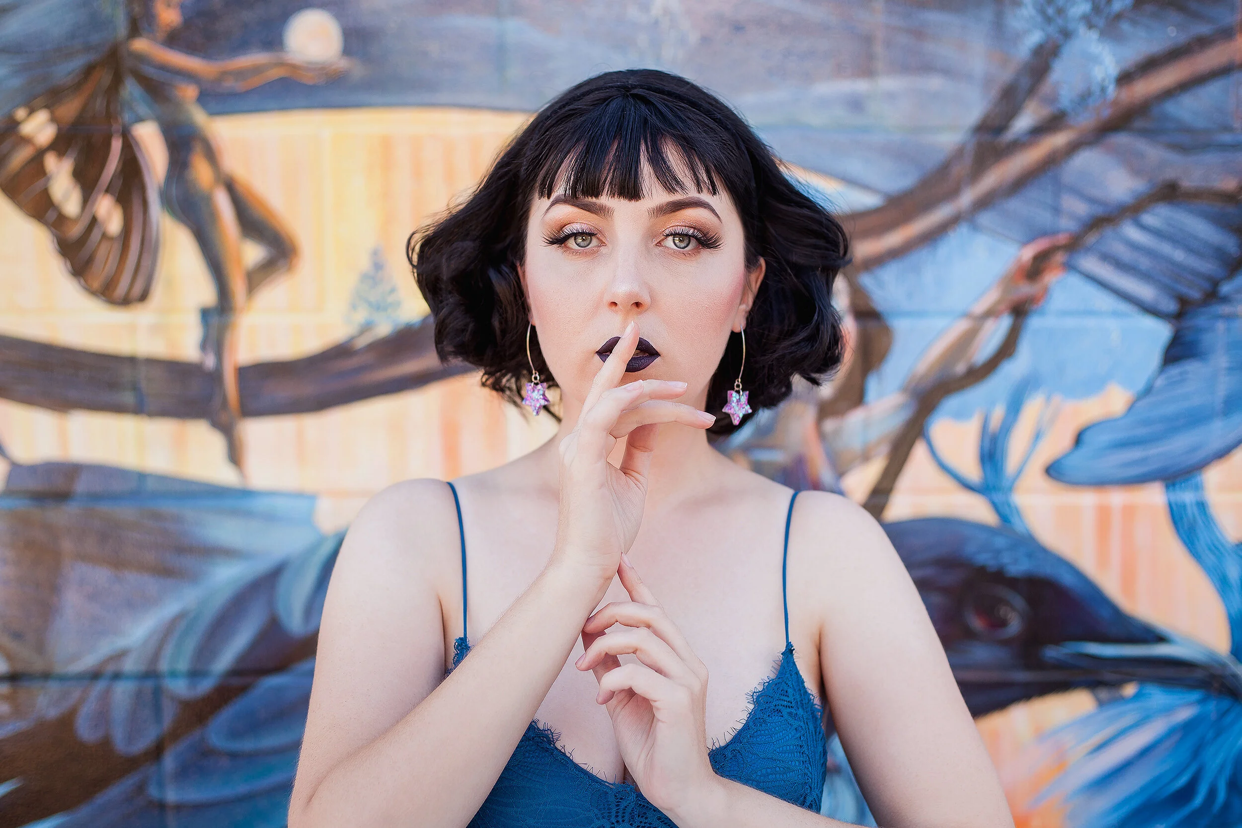 Jewellery-Handmade-New-Zealand-Designer-Glitter-Resin-Star-Earrings